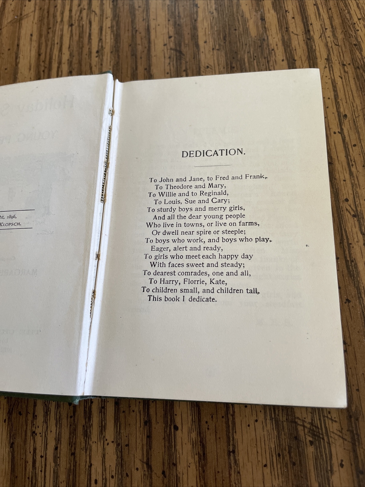 Holiday Stories for Young People, Louis Klopsch 1896 – The Christian Herald -HB
