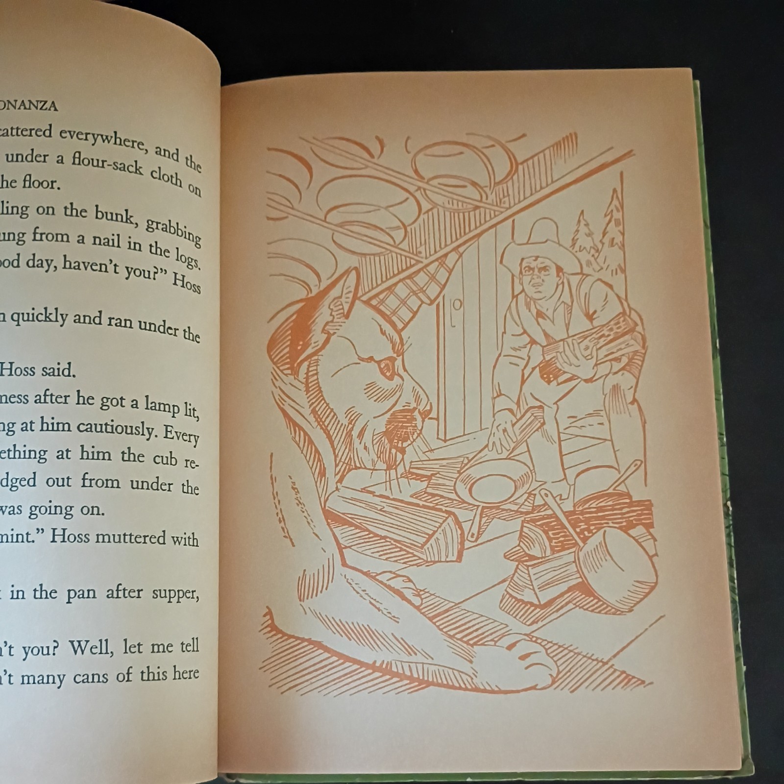 Bonanza Killer Lion 1966 Vintage Whitman Book, Authorized TV Adventure