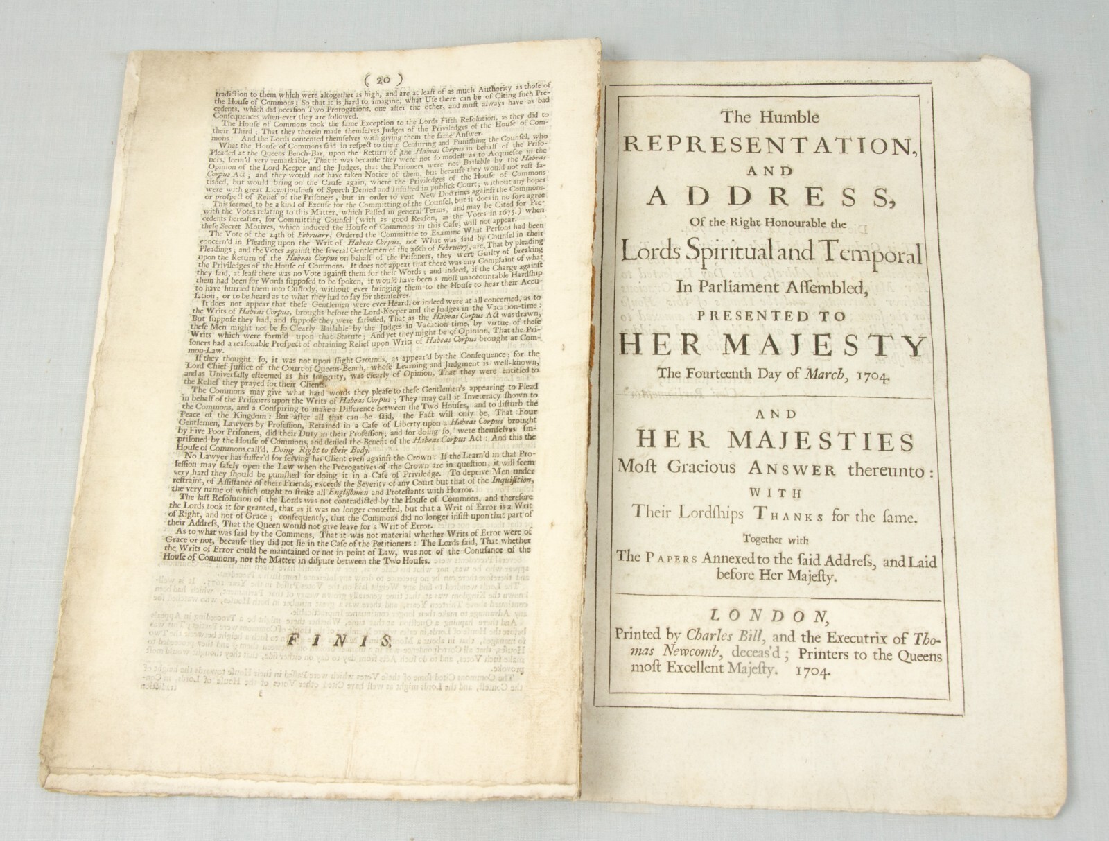 Aylesbury Petition – 1704 – pivotal PARLIAMENTARY dispute – Queen ANNE era