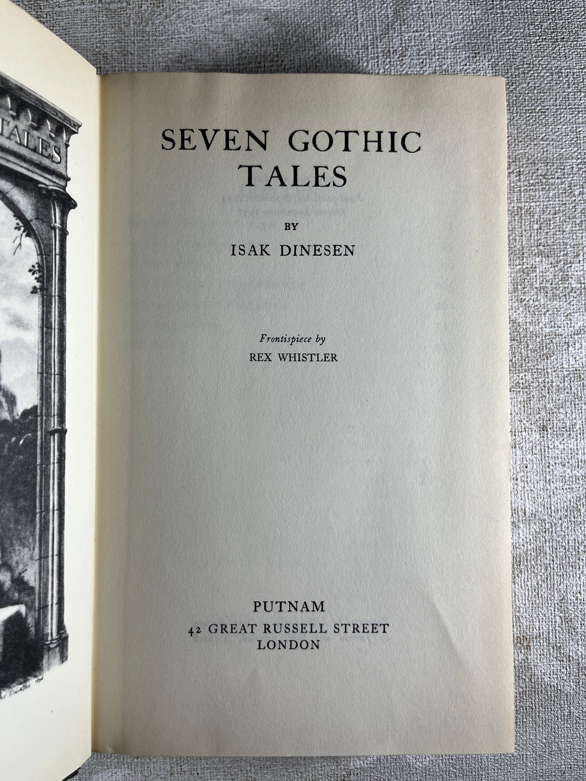 1957 Seven Gothic Tales by Isak Dinesen Hardcover Putnam’s Sons 7th printing