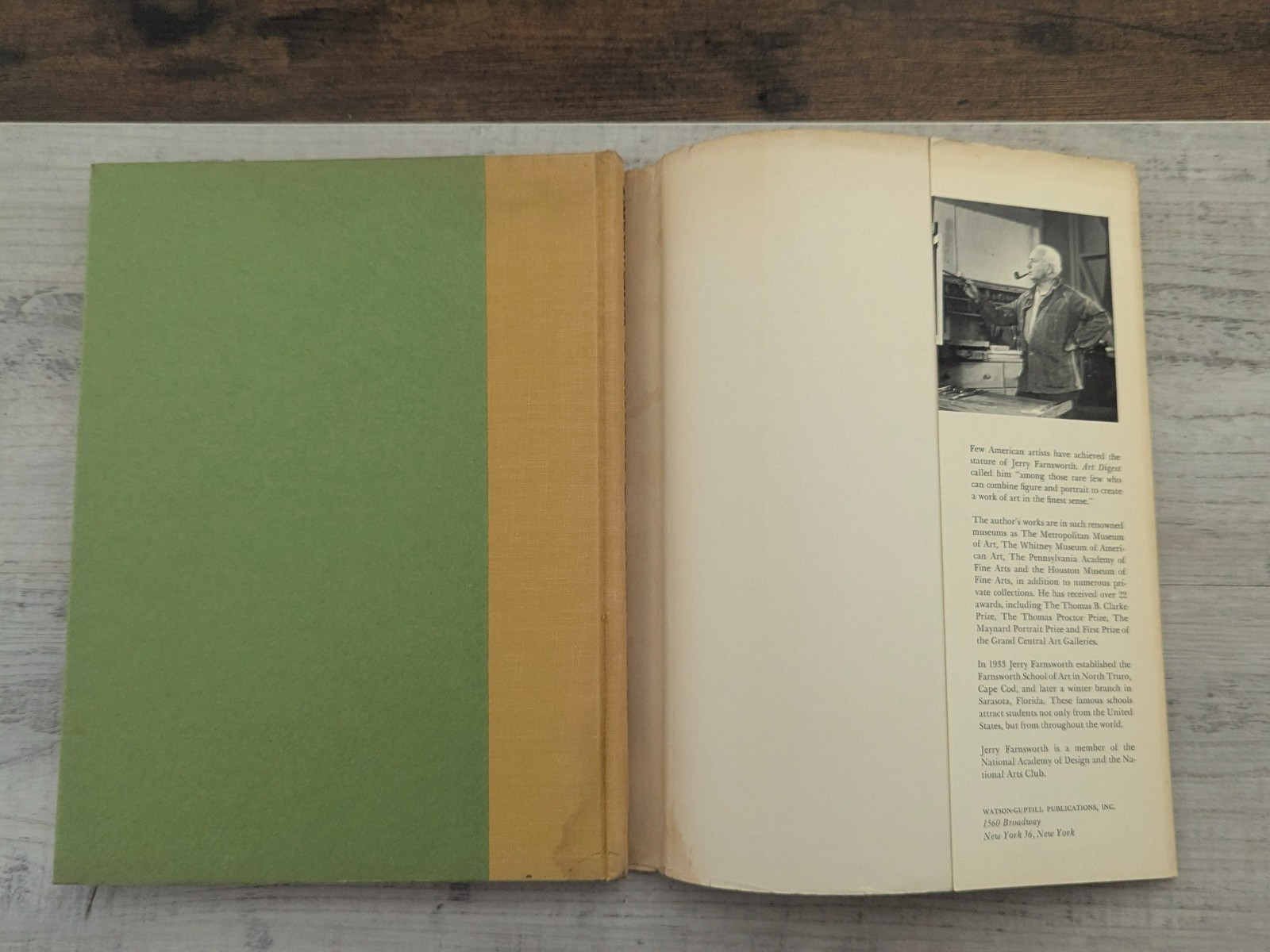 Portrait & Figure Painting; Jerry Farnsworth – HC/DJ/VG/vintage 1963