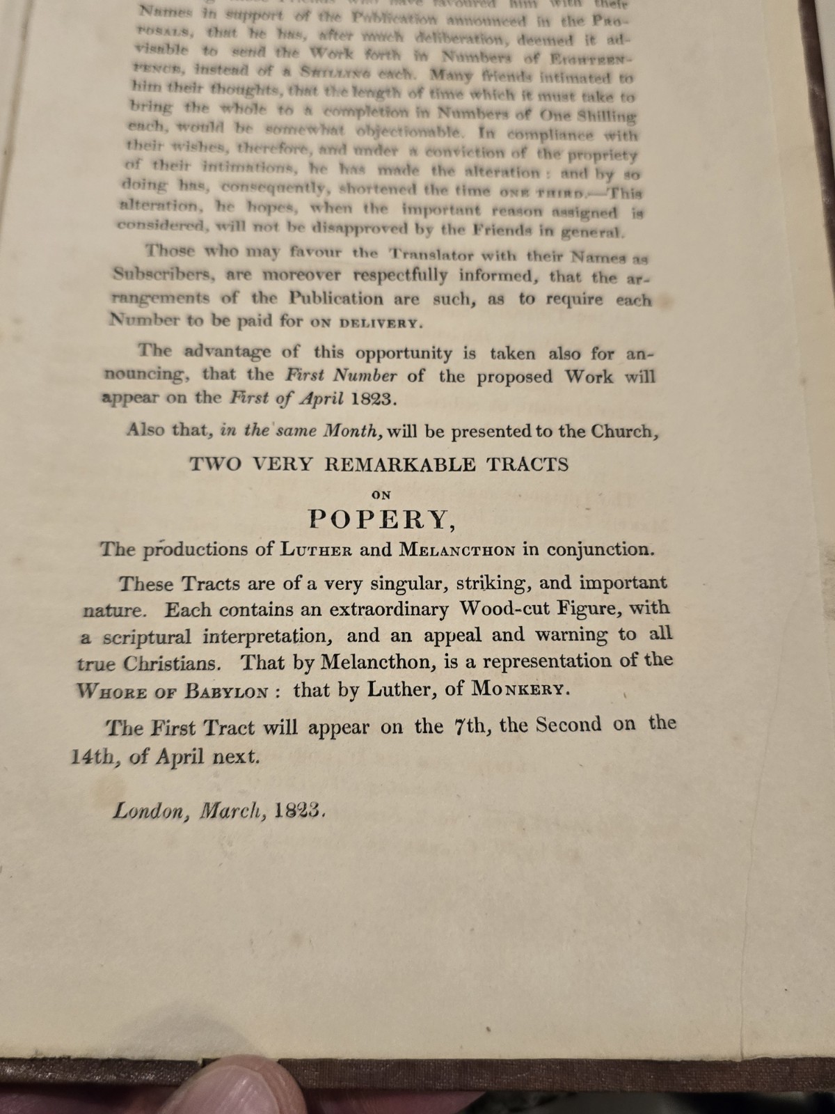 RARE 1823 Martin Luther On The Bondage Of The Will (H. Cole) 1st Ed. NO COPIES!