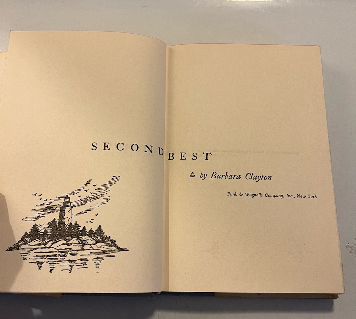 SECOND BEST by BARBARA CLAYTON Funk Wagnalls Hardcover 1963 Book Club Edition.