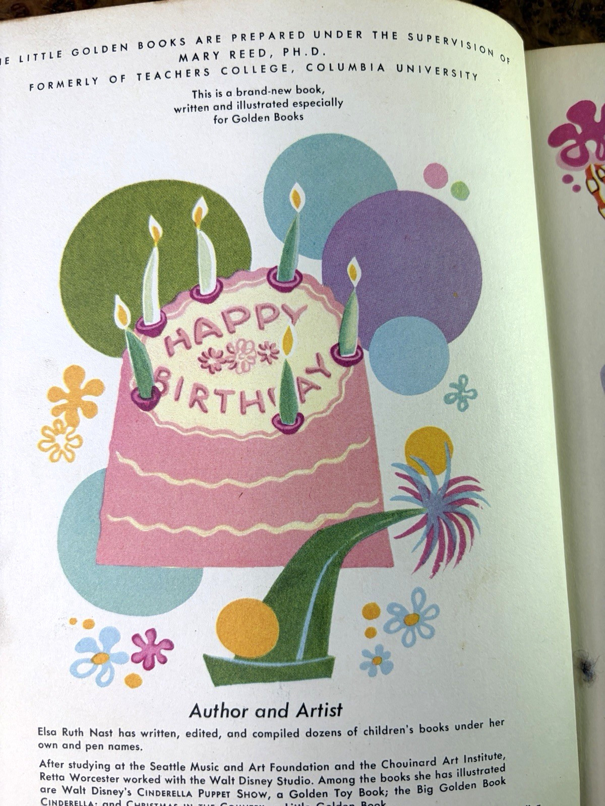 Vintage Children’s Little Golden Book HAPPY BIRTHDAY 1952 First Edition UNCUT!