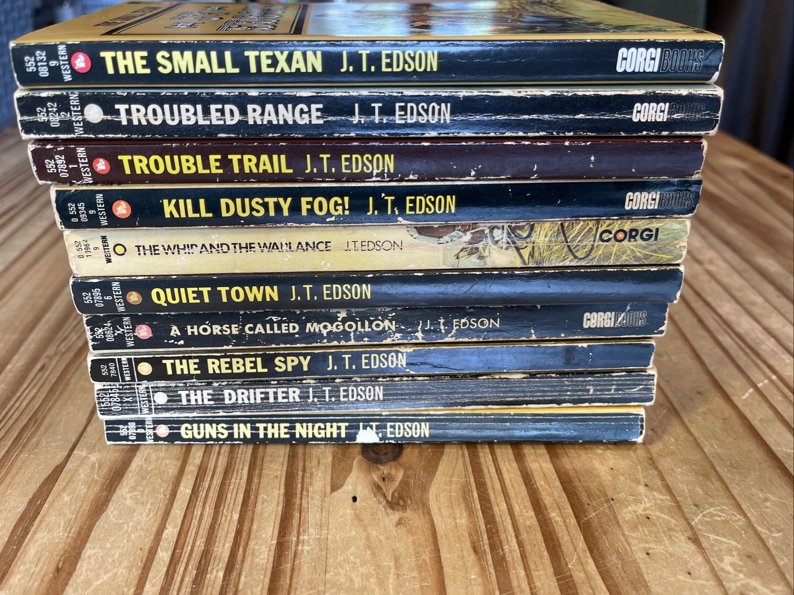 10X J D Edson UK Paperback Westerns 1969-82 Good to Very Good