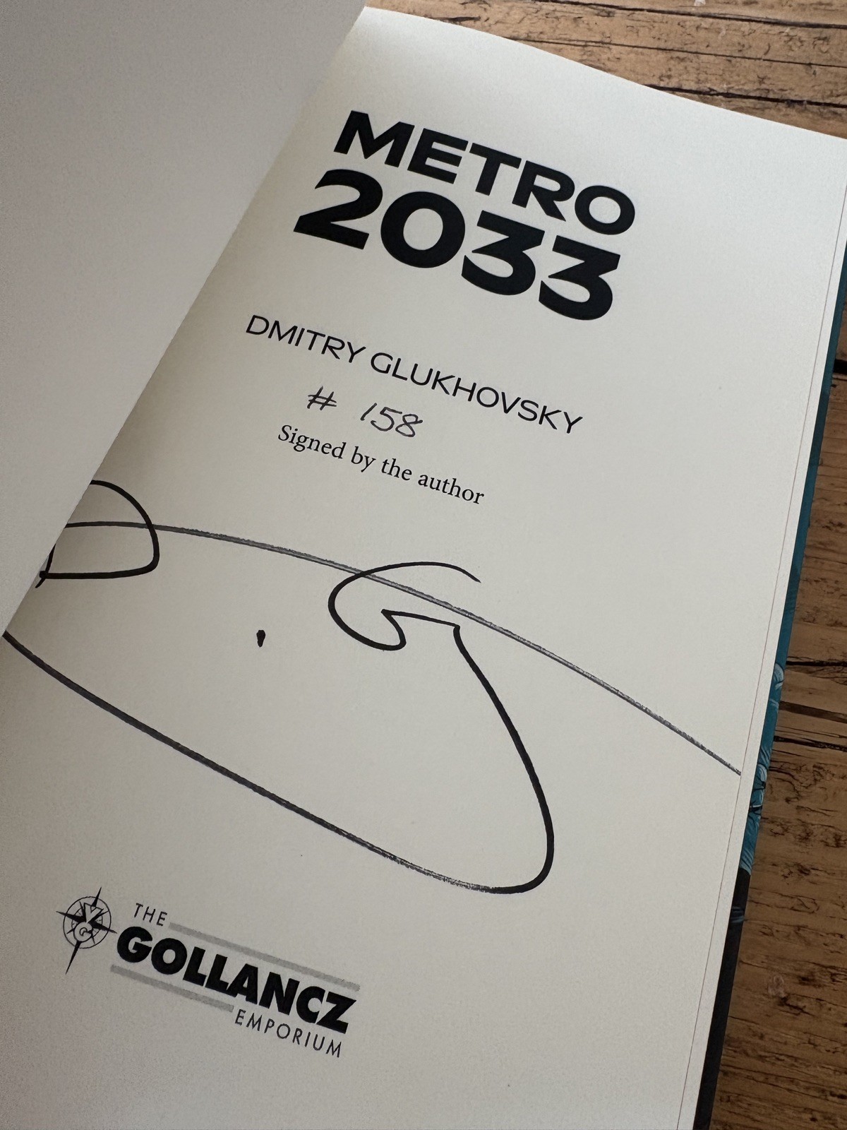 SIGNED Metro 2033 DMITRY GLUKHOVSKY Limited Numbered Edition GOLLANCZ New Transl
