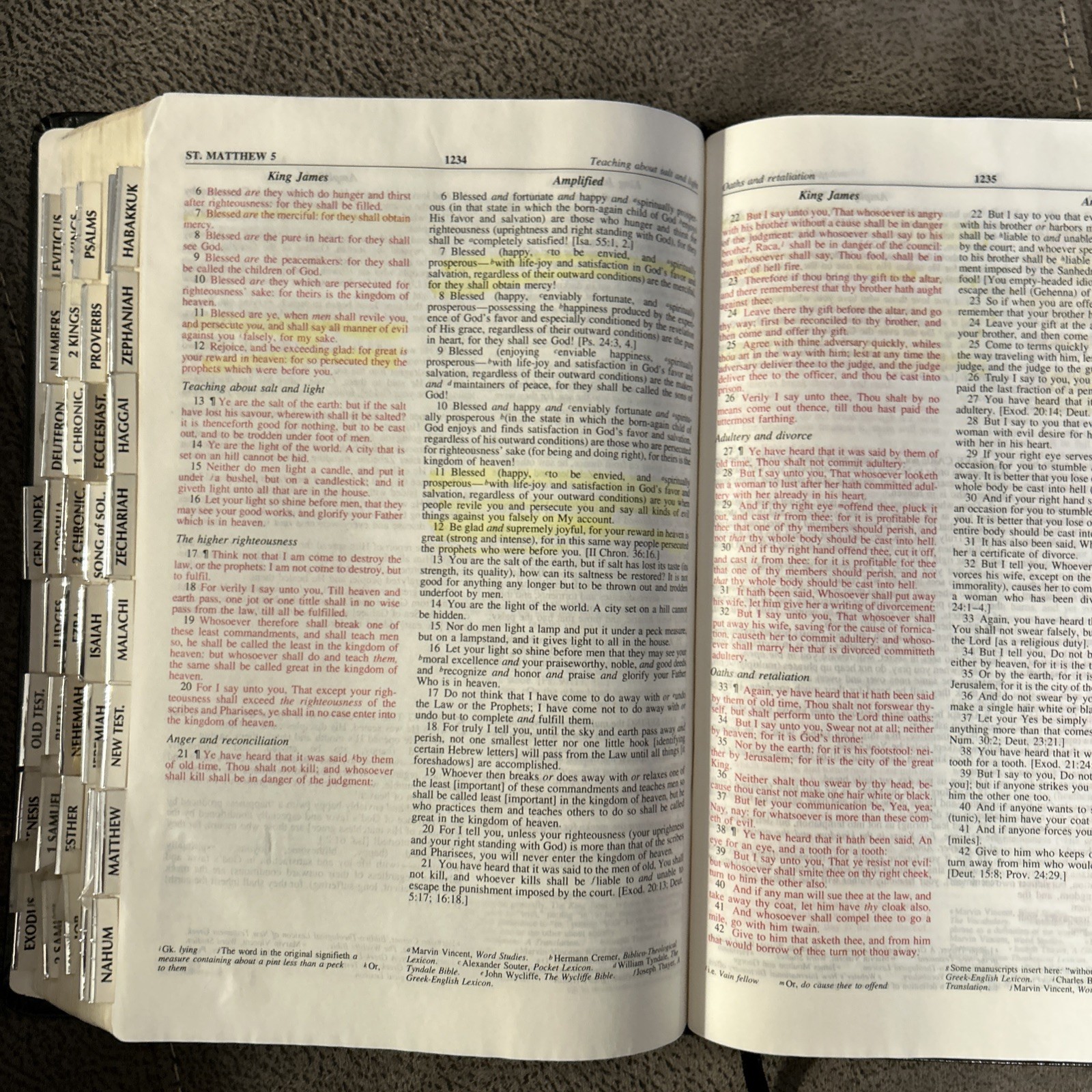KJV Amplified Bible Parallel Edition Bonded Leather AMP 1995