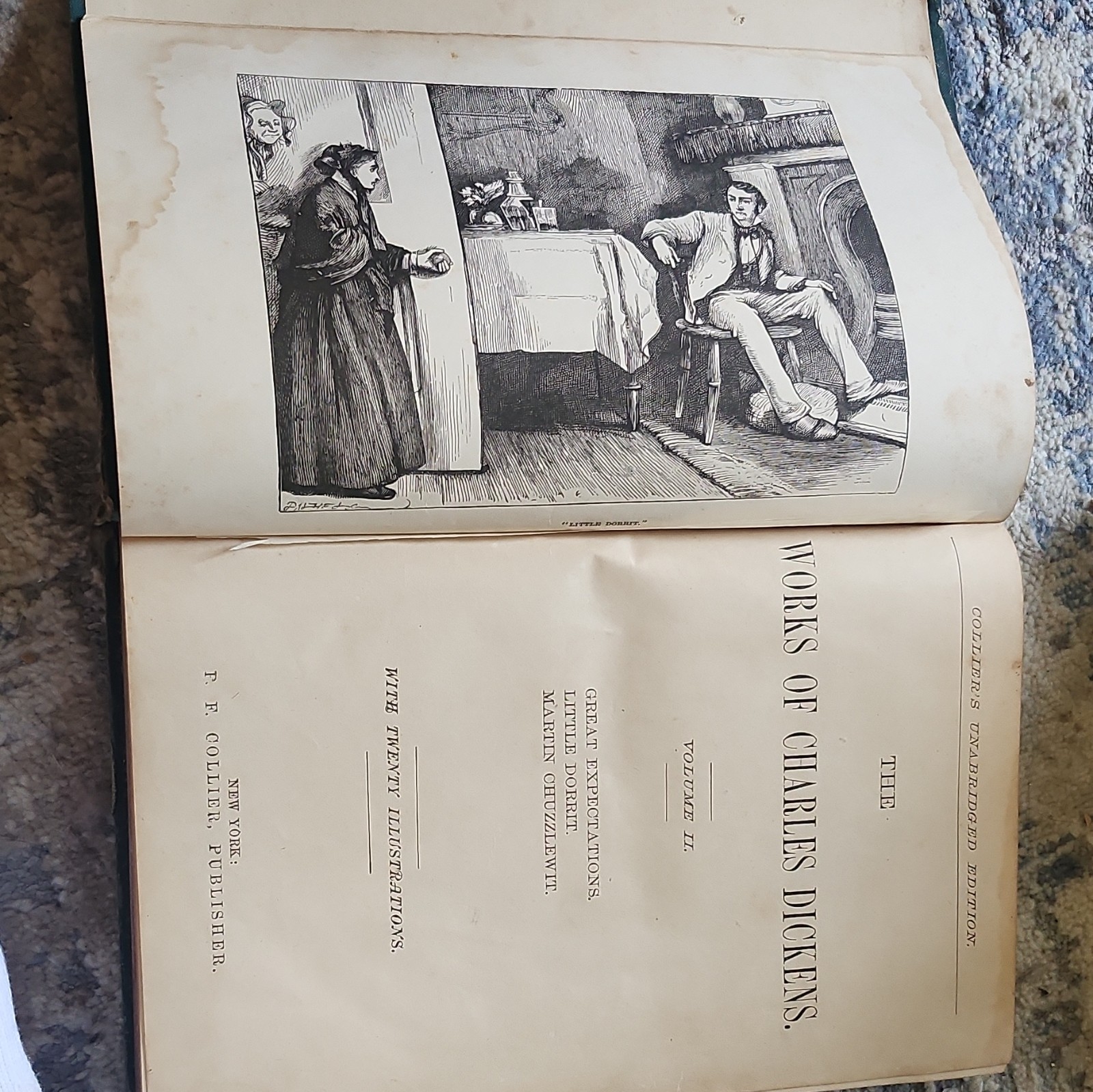 Charles Dickens Works Vol 1-6 matching set + 3 duplicate volumes = 9 books total