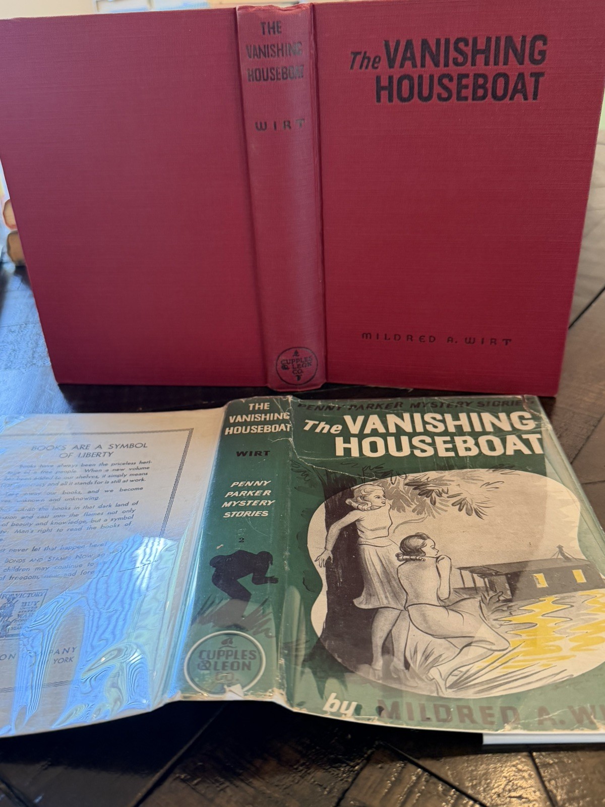 Penny Parker The Vanishing Houseboat by Mildred A. Wirt Cupples Leon 1939 HC