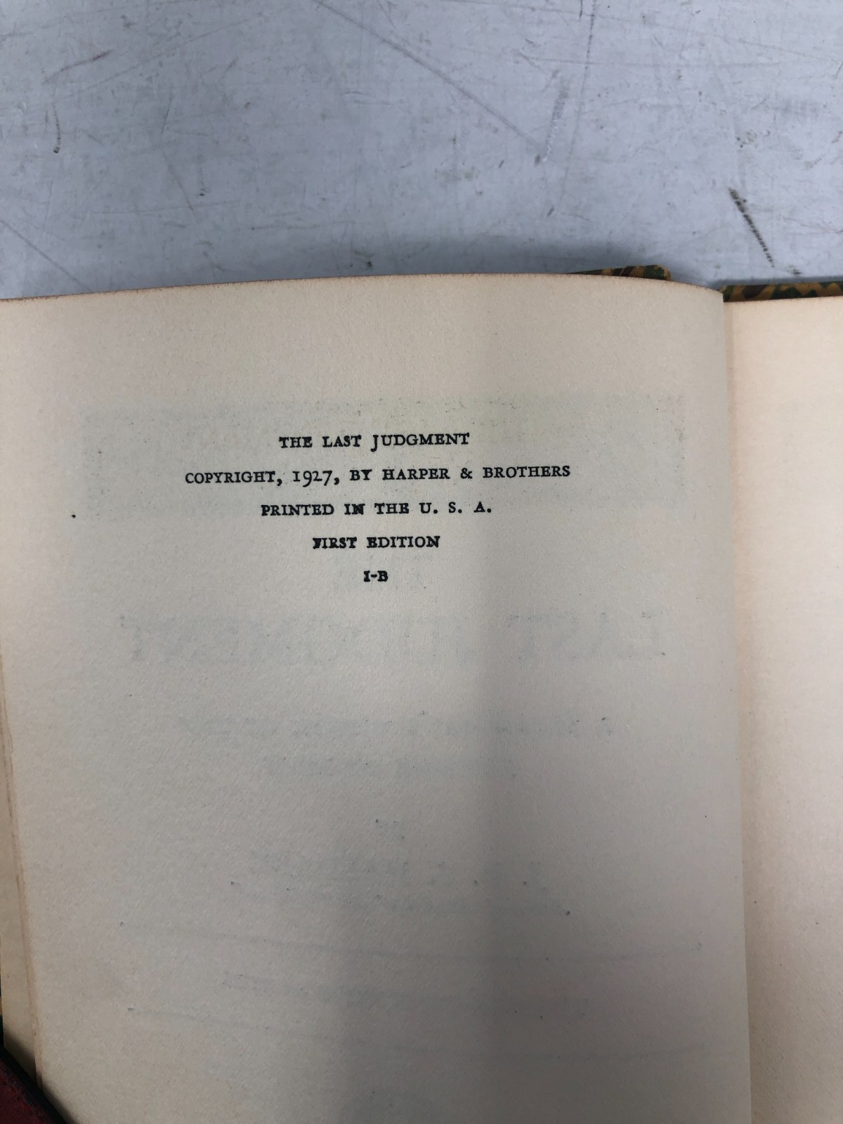 The Last Judgment , J B S Haldane, 1927, E-6