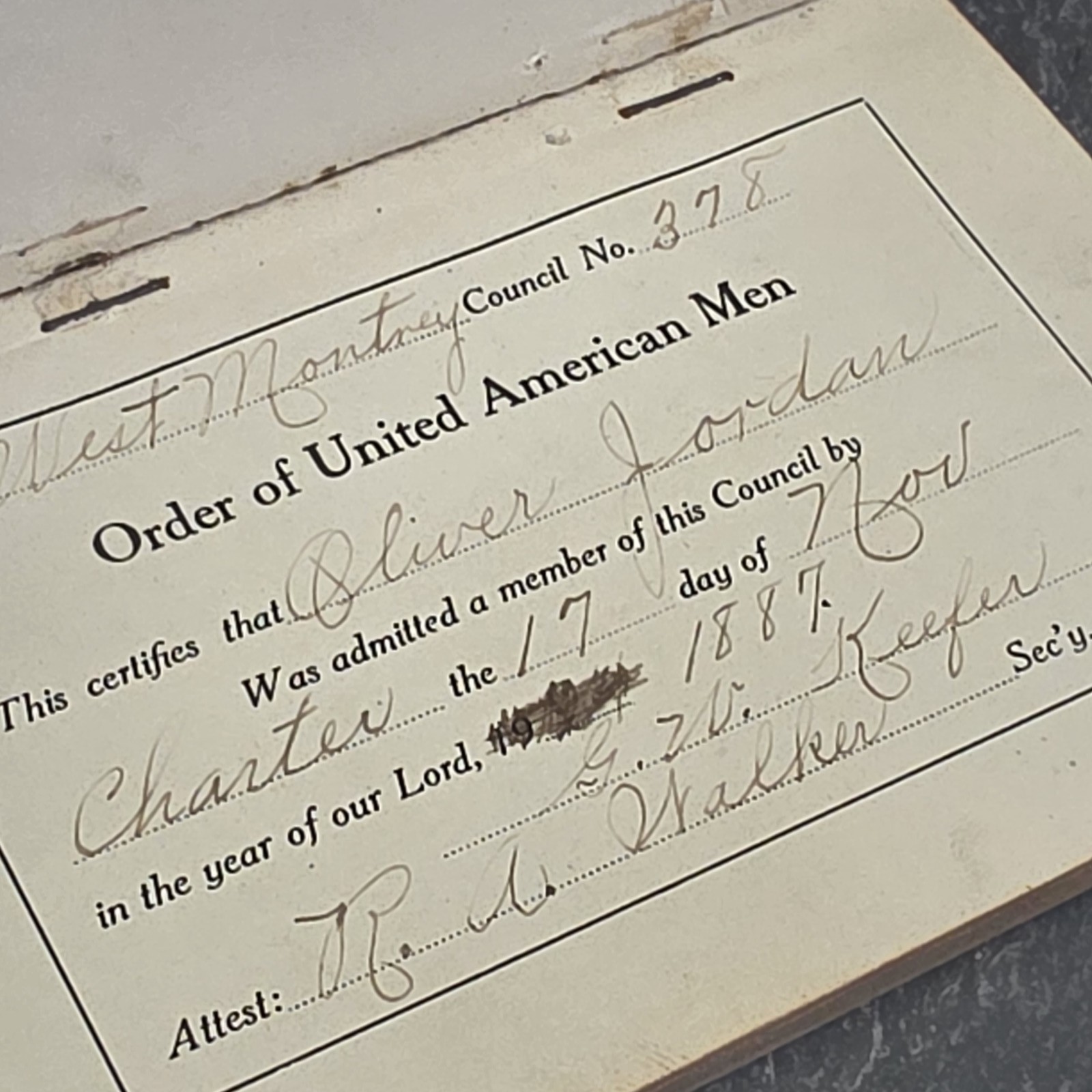 1919 Order of United American Men OUAM General Laws Bilaws Fraternal Book