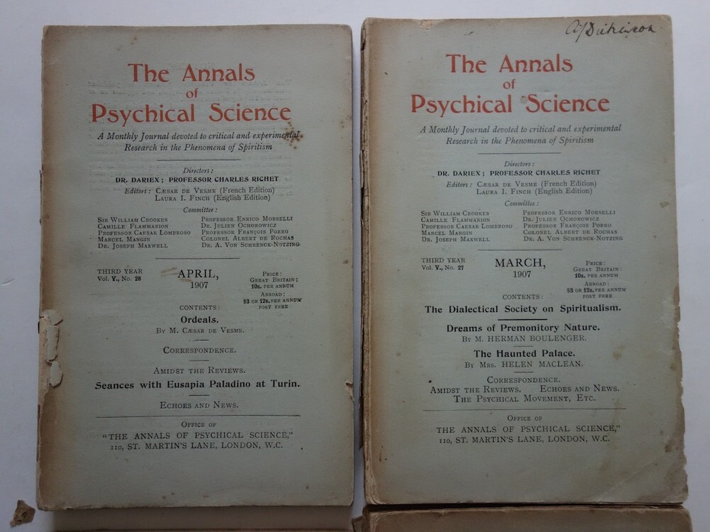 RARE Annals of Psychical Science 1907 Journal of Spiritism Occult Metaphysical