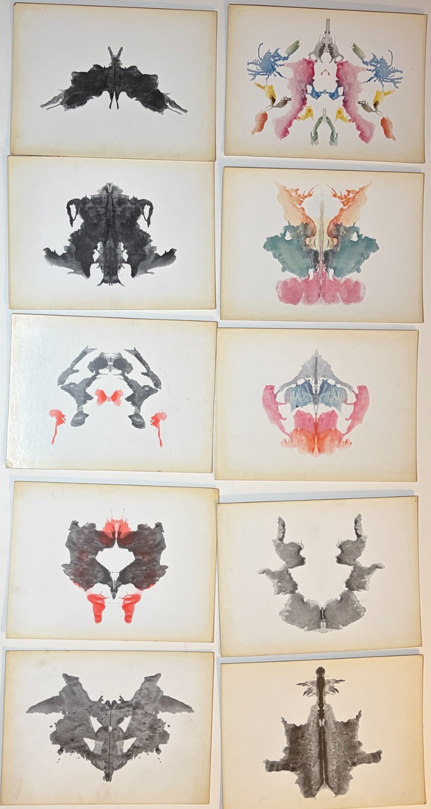 1932 Rorschach PSYCHODIAGNOSTIK 2 Vol Set Tafeln Complete Set 10 Inkblots Plates