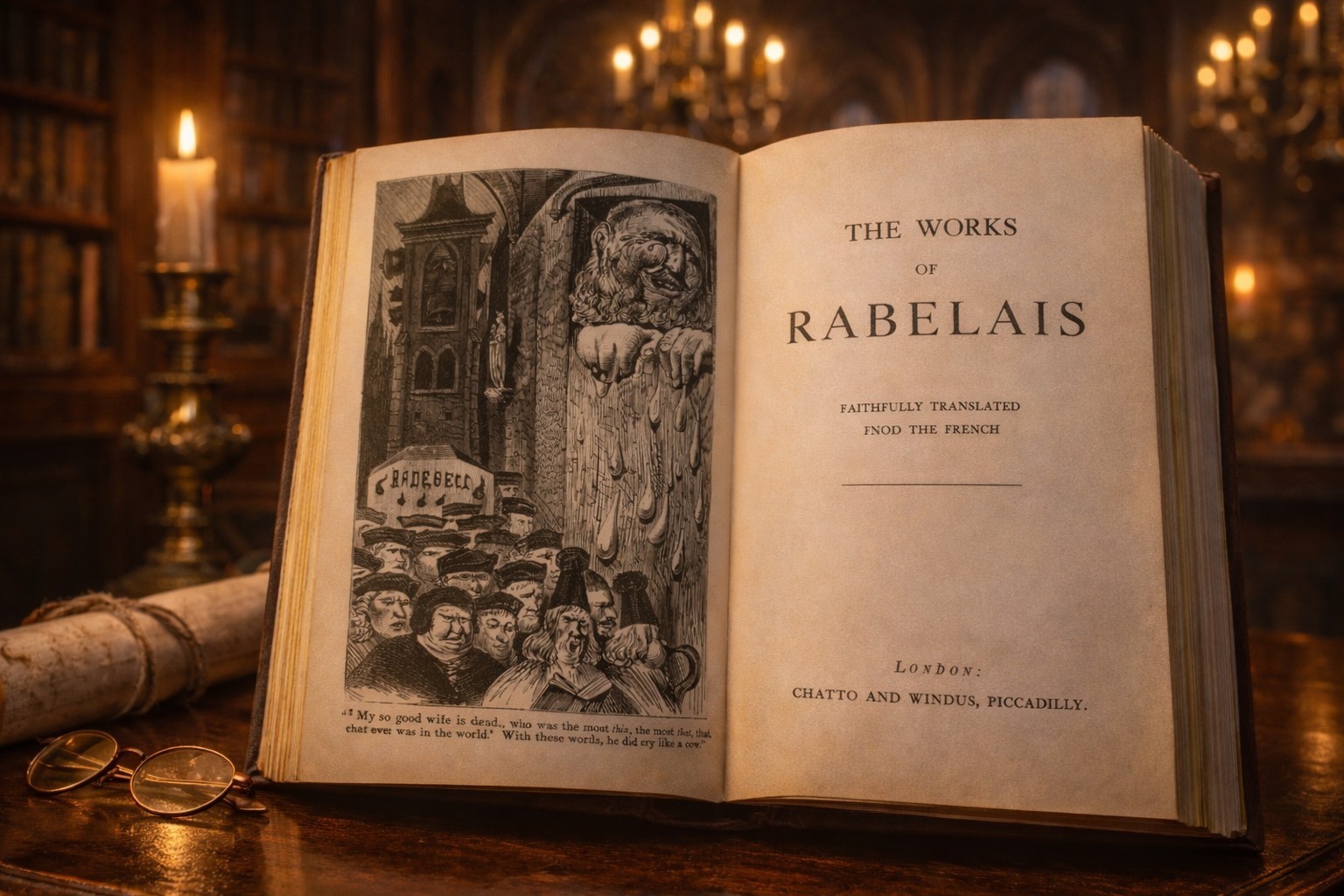 1873 Rabelais Illustrated by Gustave Doré Antique Victorian – Chatto & Windus