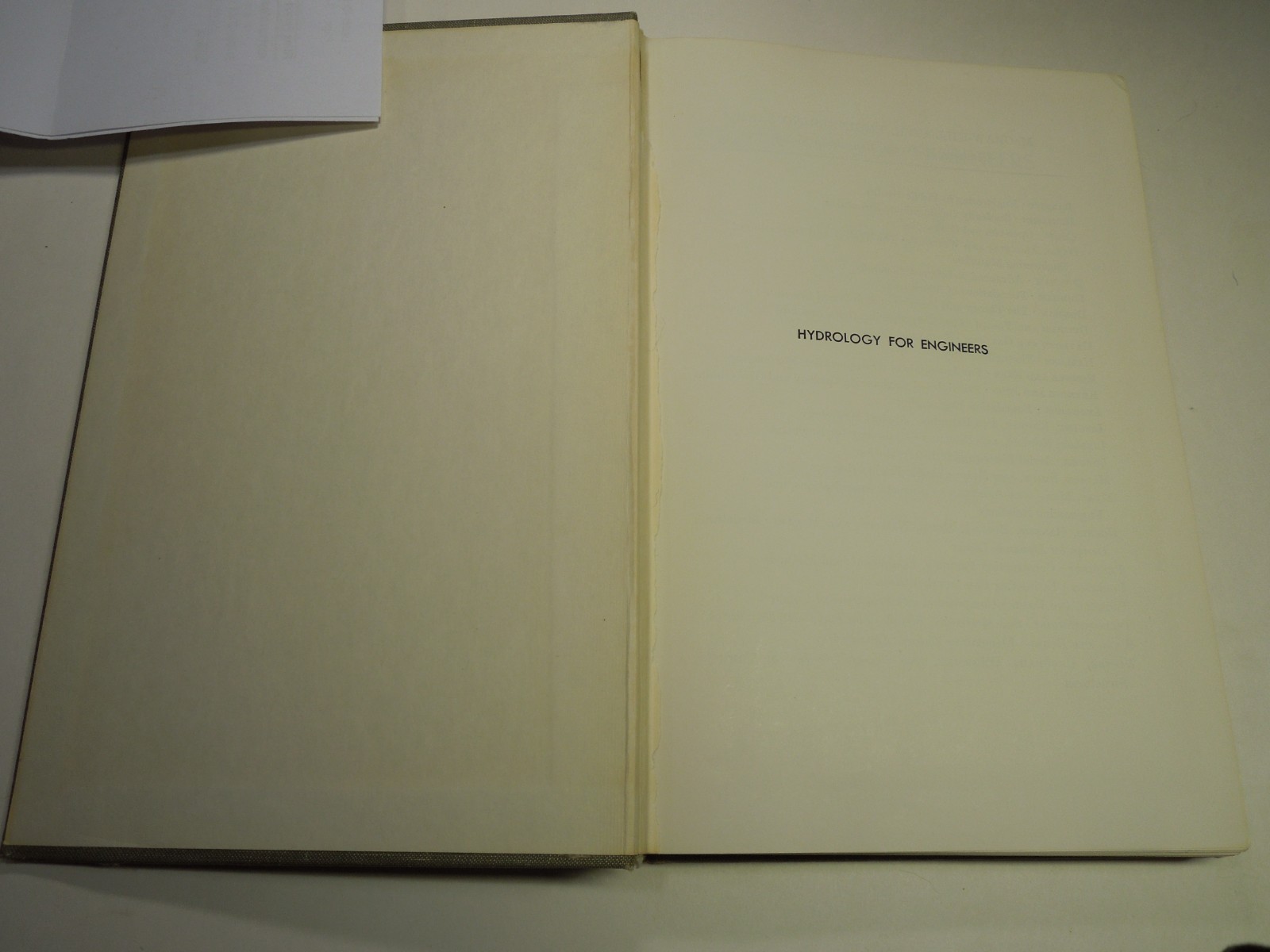 Hydrology for Engineers Linsley, Kohler & Paulhus 1958 McGraw-Hill