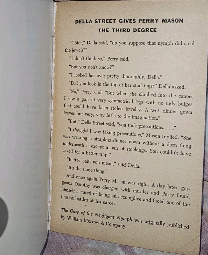 ​The Case of the Negligent Nymph Erle Stanley Gardner Pocket Books 1029 Vintage