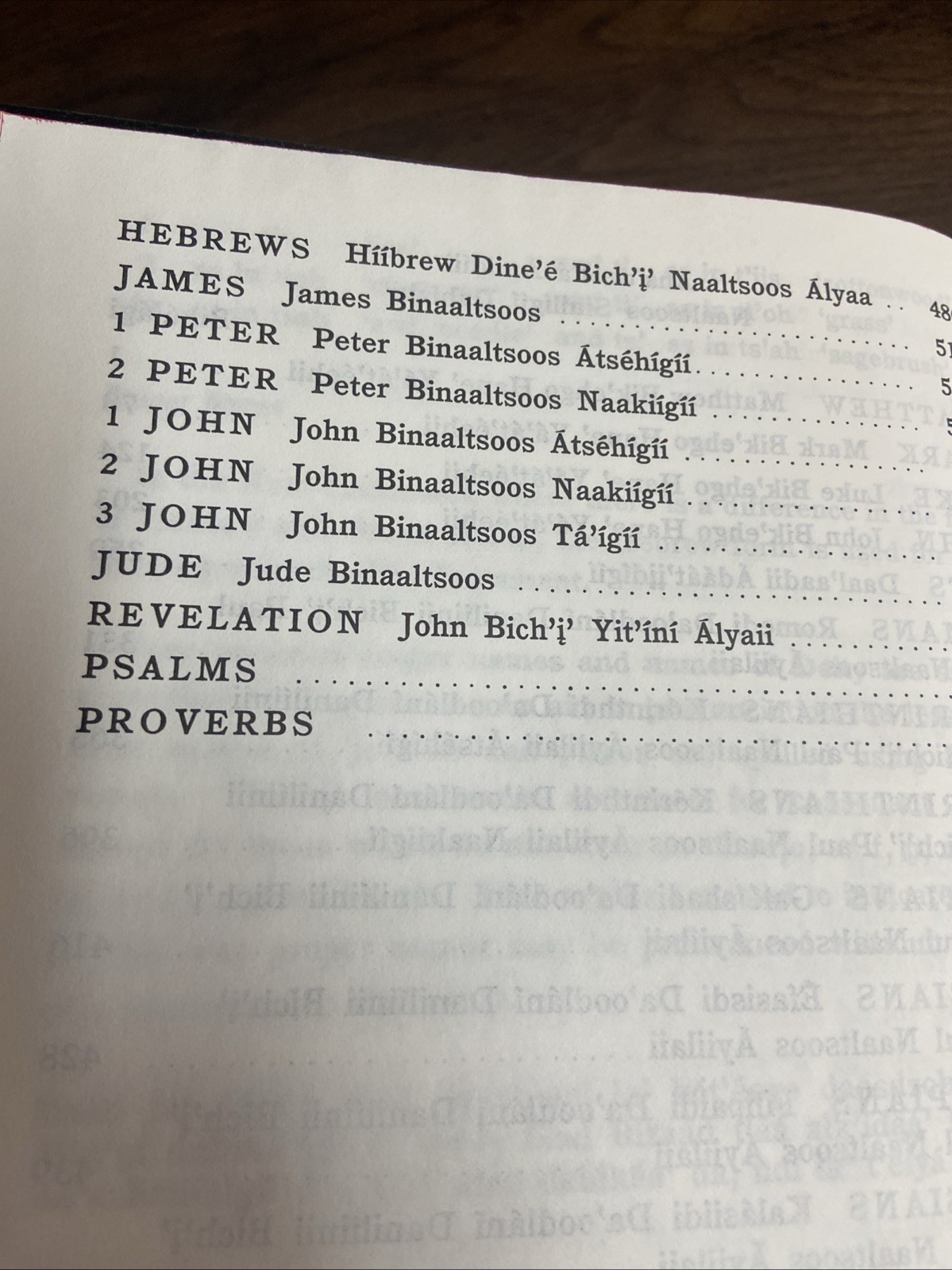 Diyin God Bizaad Navajo Bible – New Testament Psalms & Proverbs – ABS 1975