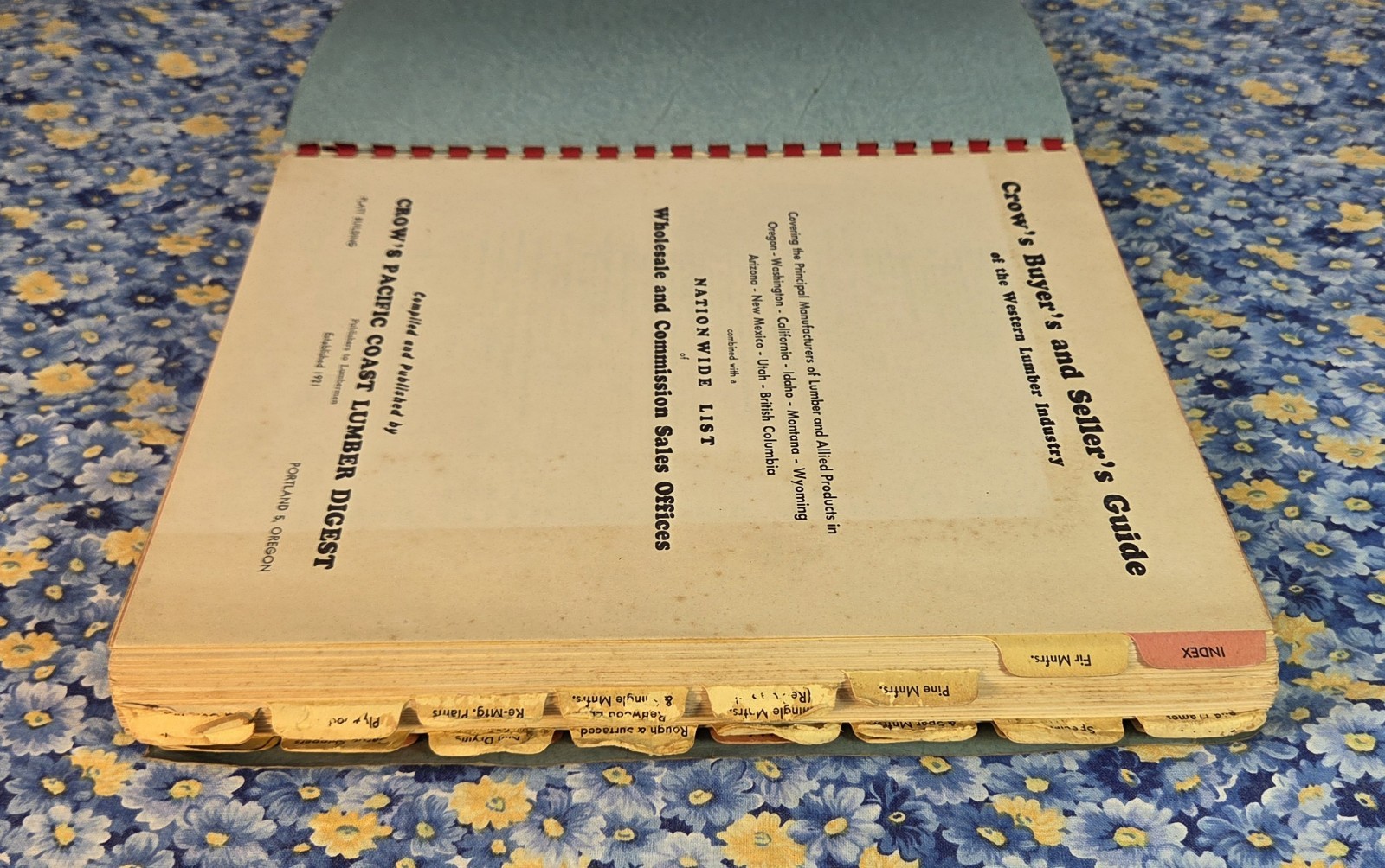 Crow’s Digest Buyer’s and Seller’s Guide, Western Lumber Industry, Portland 1948