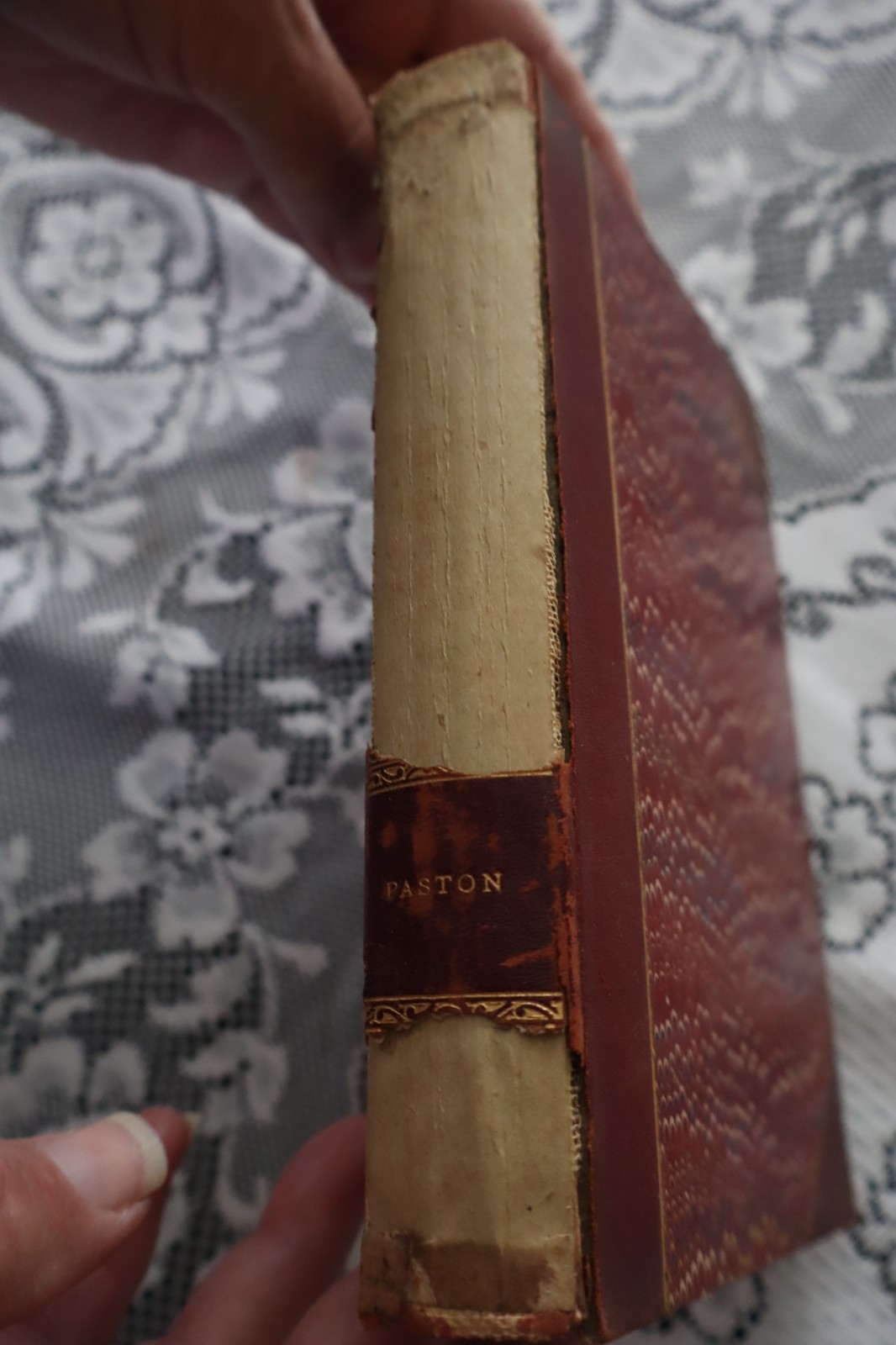 RARE LOT 5 ANTIQUE 1800’s BOOKS LEATHER WITH MARBLED COVERS, AS IS, REPAIRABLE