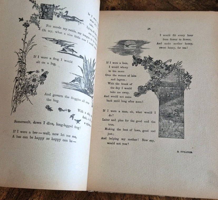 Antique 1891 Victorian The Children’s Playmate Book Illustrated RARE
