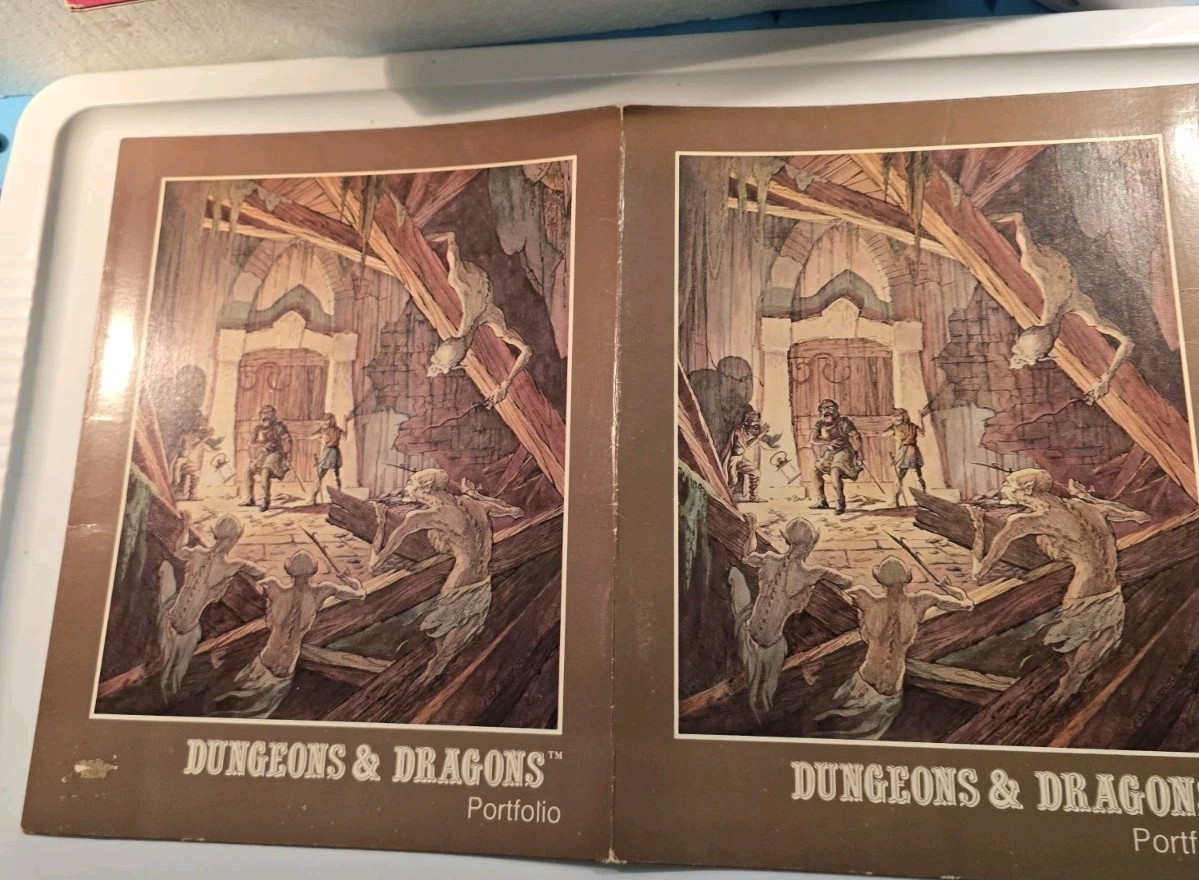 Dungeons & Dragons Portfolio 2 Pocket Folder St Regis TSR 1981 Unusual