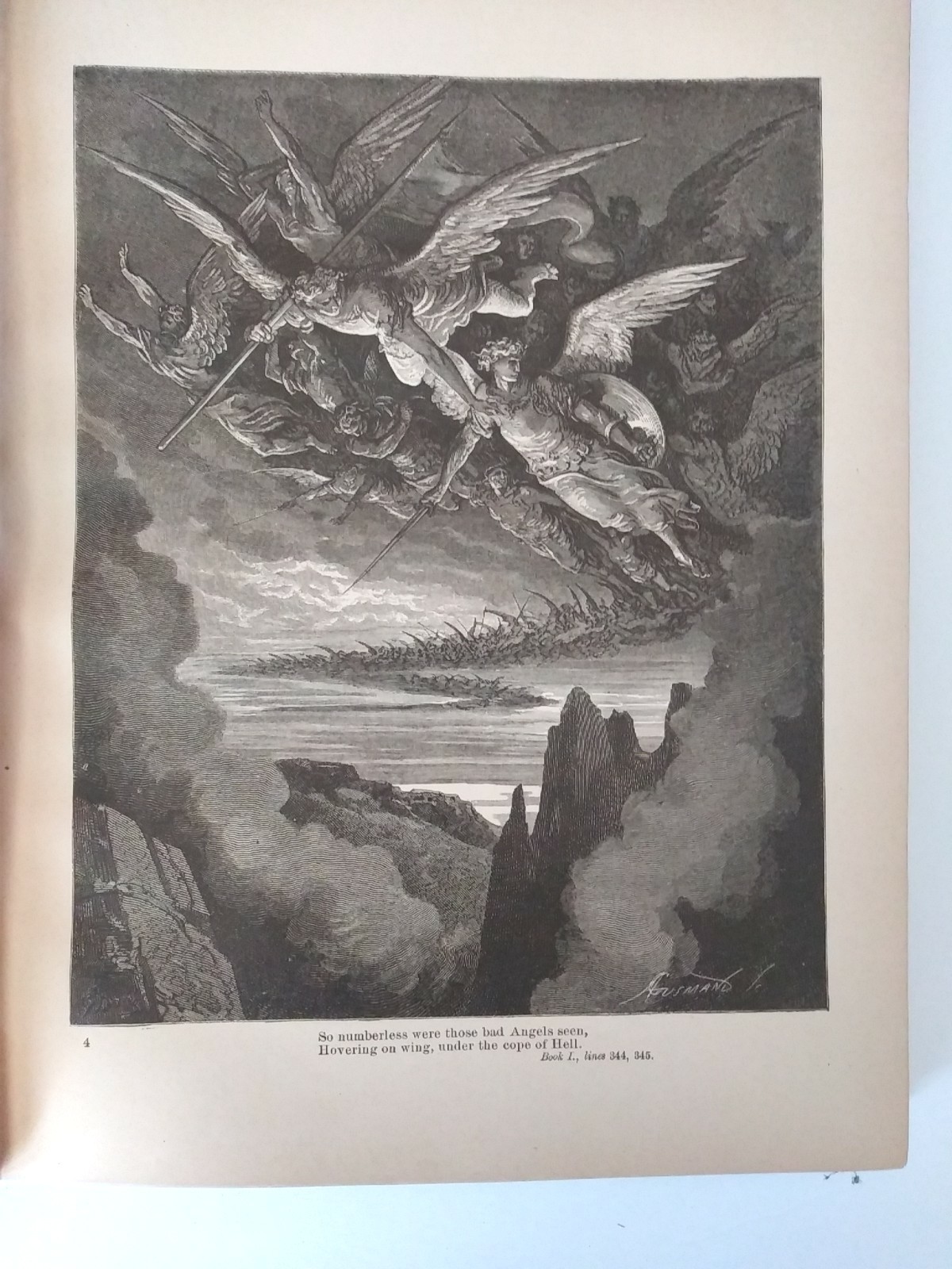 Antique John Milton’s Paradise Lost Illustrated By Gustave Dore Dated 1885