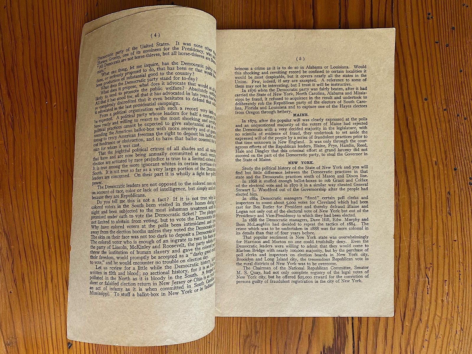 Democrat Party Enemy of A Pure Ballot & Honest Count History of Crime 1902 Book