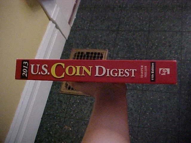 USA COIN DIGEST, 11th EDITION; RED COVER HIDDEN SPIRAL; EX-LIB (2013