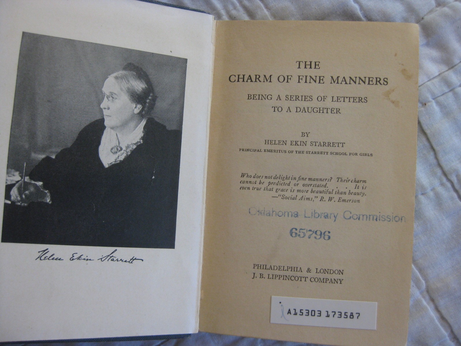 ANTIQUE THE CHARM OF FINE MANNERS BOOK 1920 VINTAGE ETIQUETTE RARE STARRETT OLD