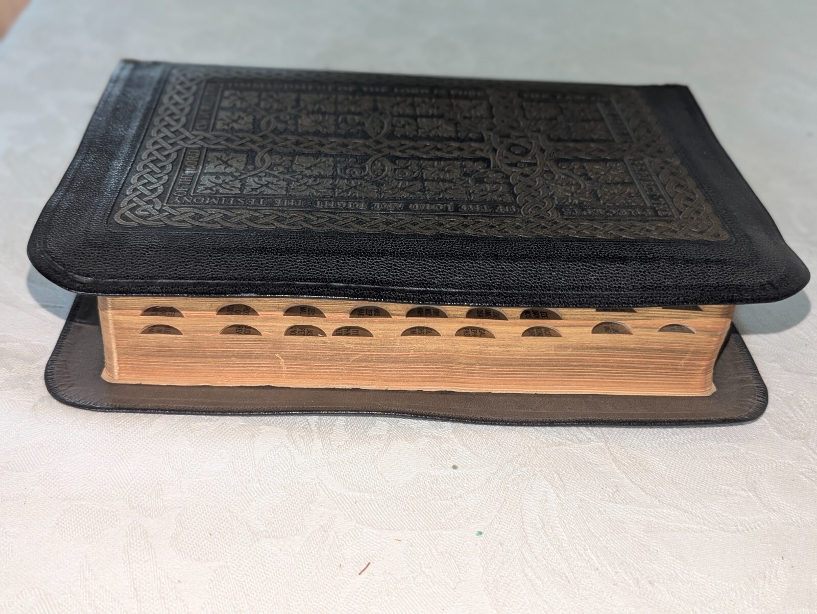 Vintage KJV Holy Bible 1950 King James Golden Book Edition 1950 Embossed Leather