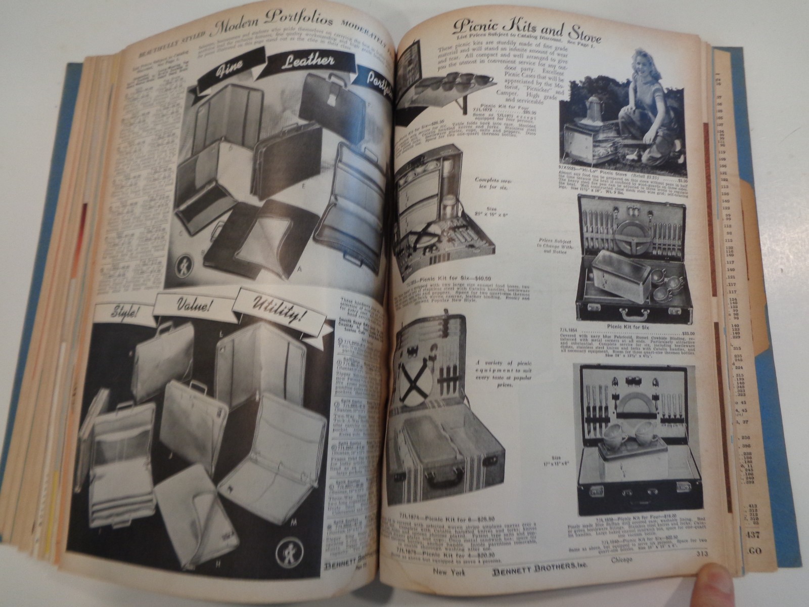 Vintage 1942 Bennett Brothers Blue Book of Quality Merchandise Catalog Jewelry