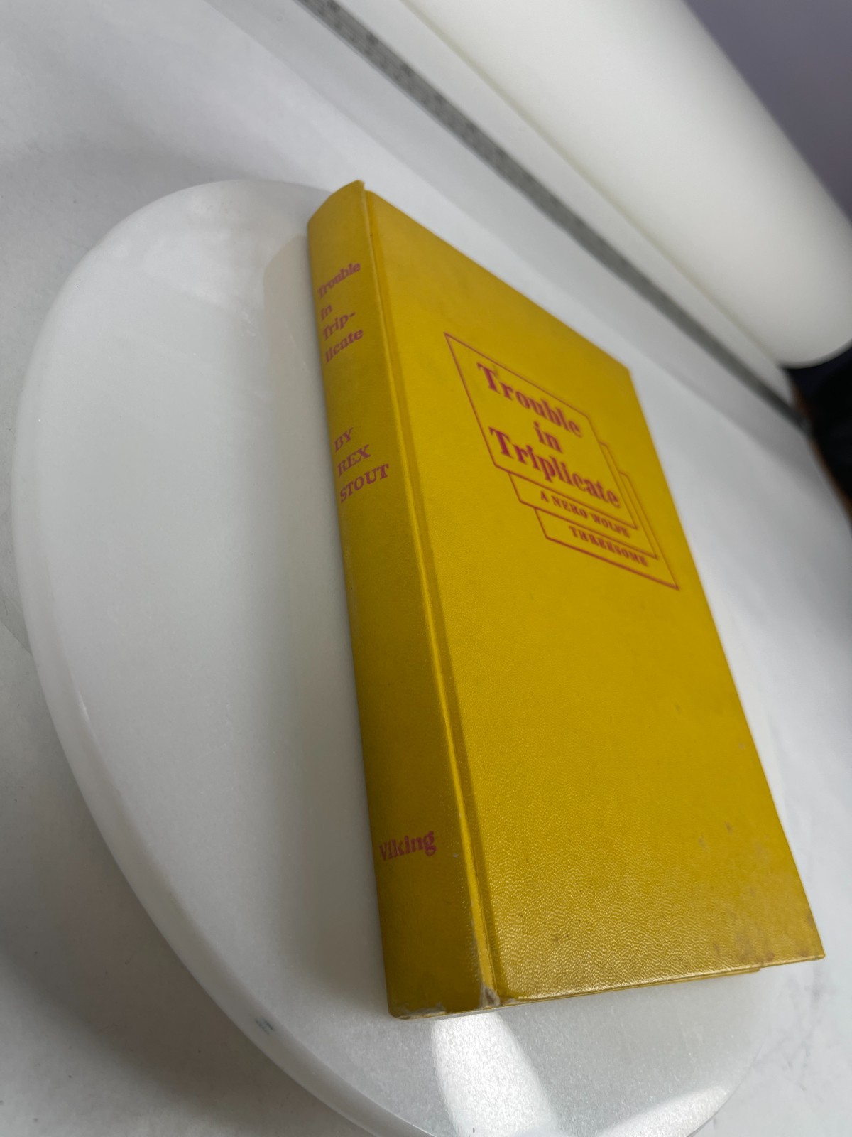 1949 Trouble in Triplicate Rex Stout BC Edition Hardcover Nero Wolfe Viking