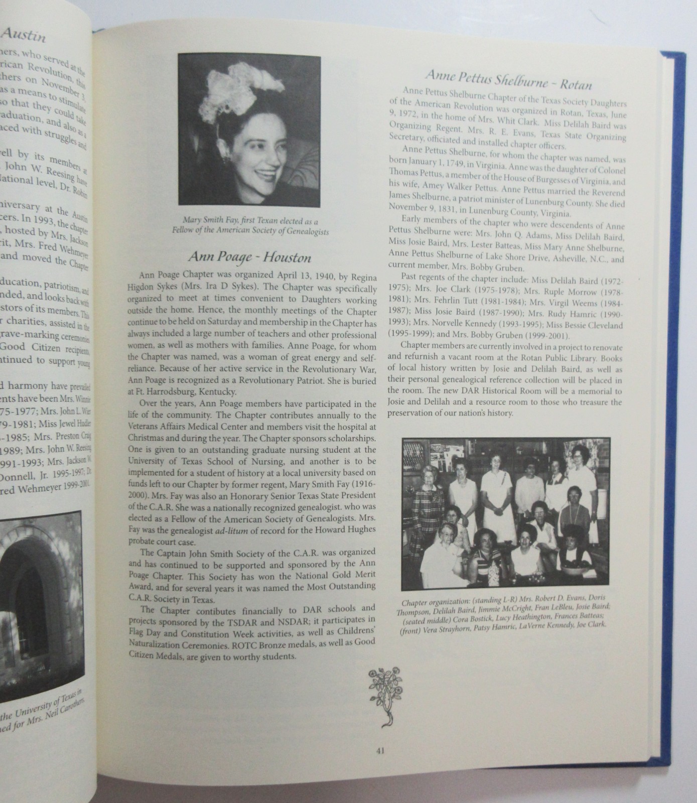 Texas Society DAR History 1975-2000 Daughters of the American Revolution HB 2006