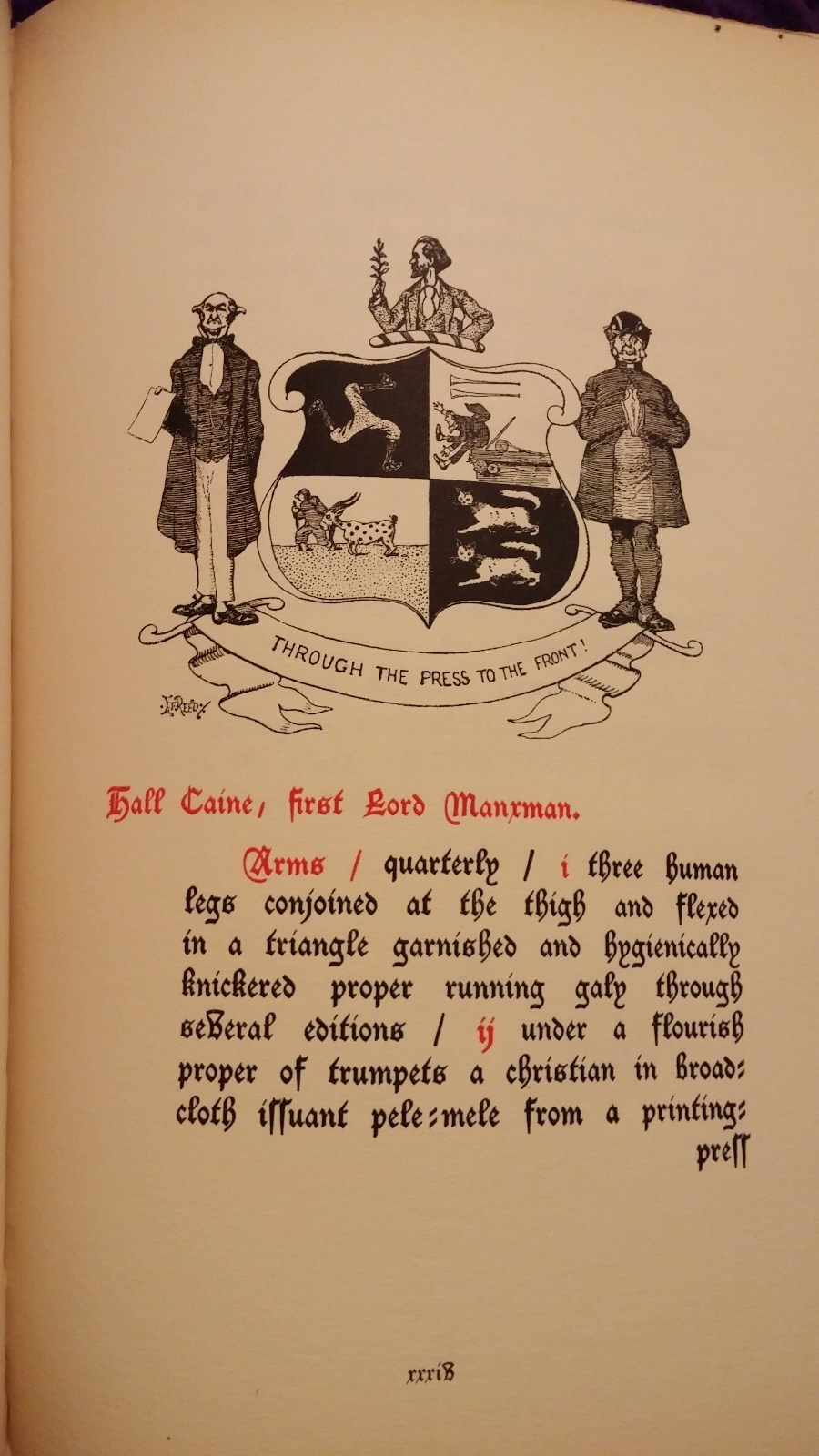 Mr. Punch’s Book of Arms by E.T. Reed 1899 HC Vellum Illustrated RARE 1st Ed.