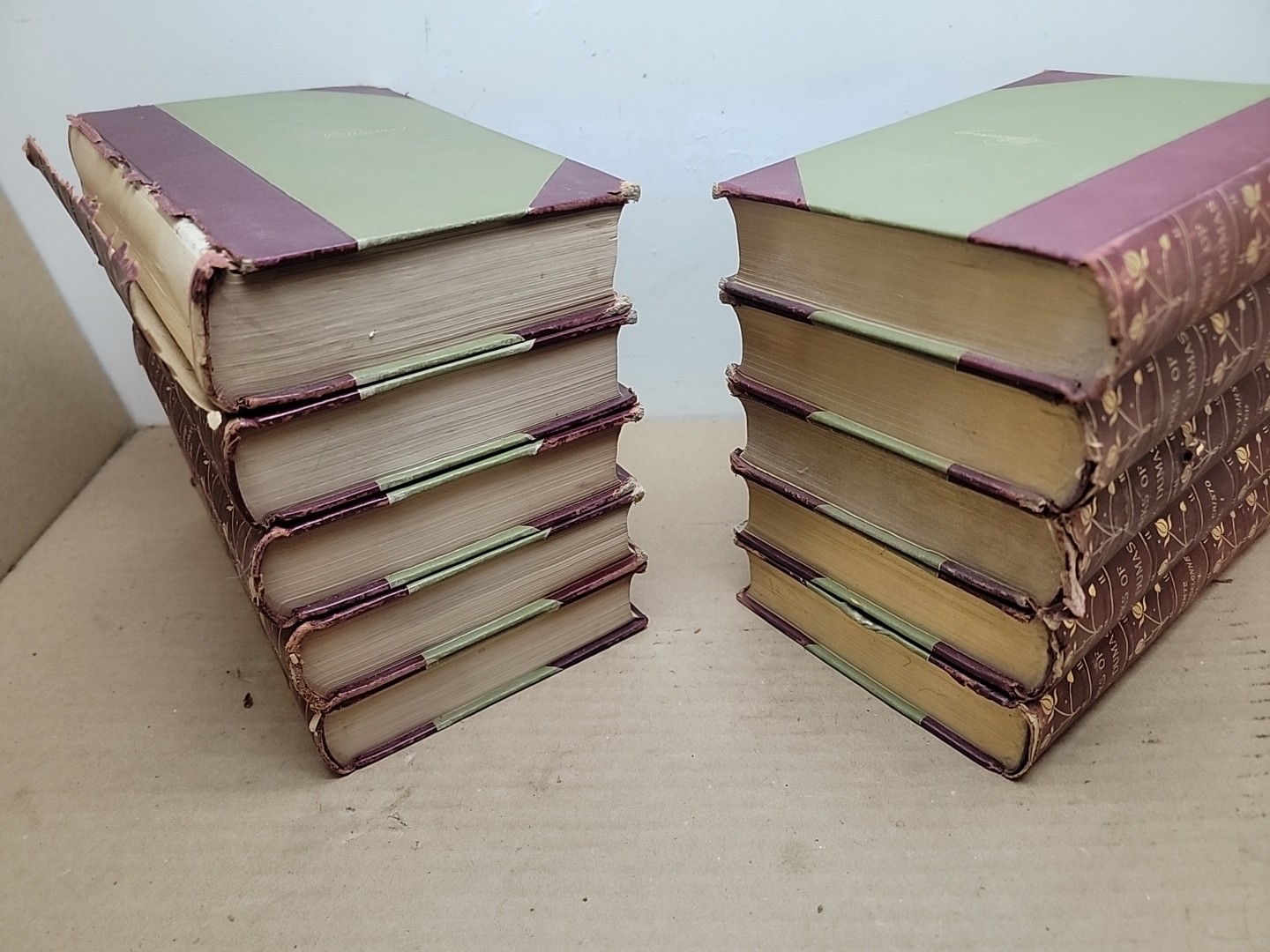 Works of Alexander Dumas Set of 10 Antique HC Volumes Kelmscott Crowell