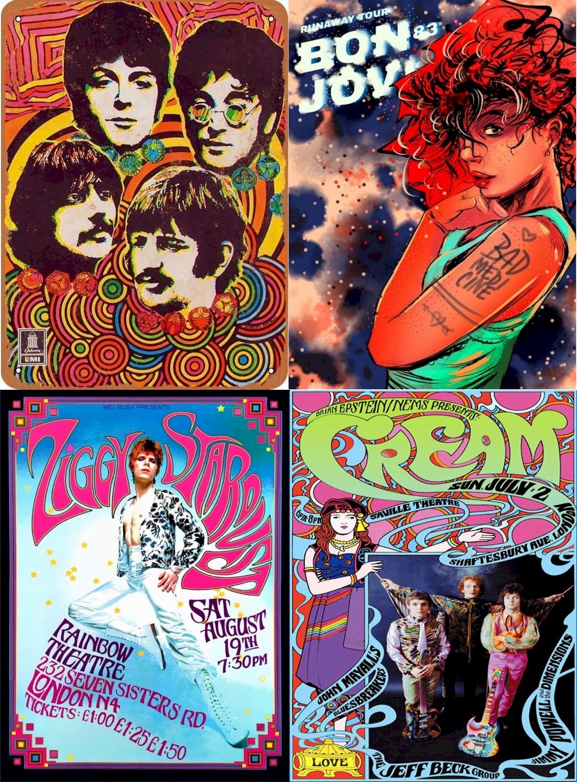 178 Music Posters – Disco Hard Rock Metal Pop Jazz Blues Punk Folk Images on DVD