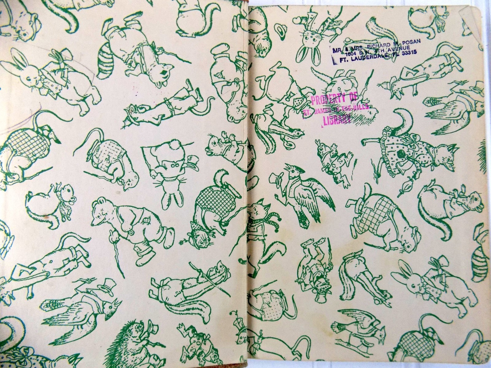 Vintage Set of 3 Thornton W. Burgess Bedtime Story Books Coon Toad Bear 1940’s