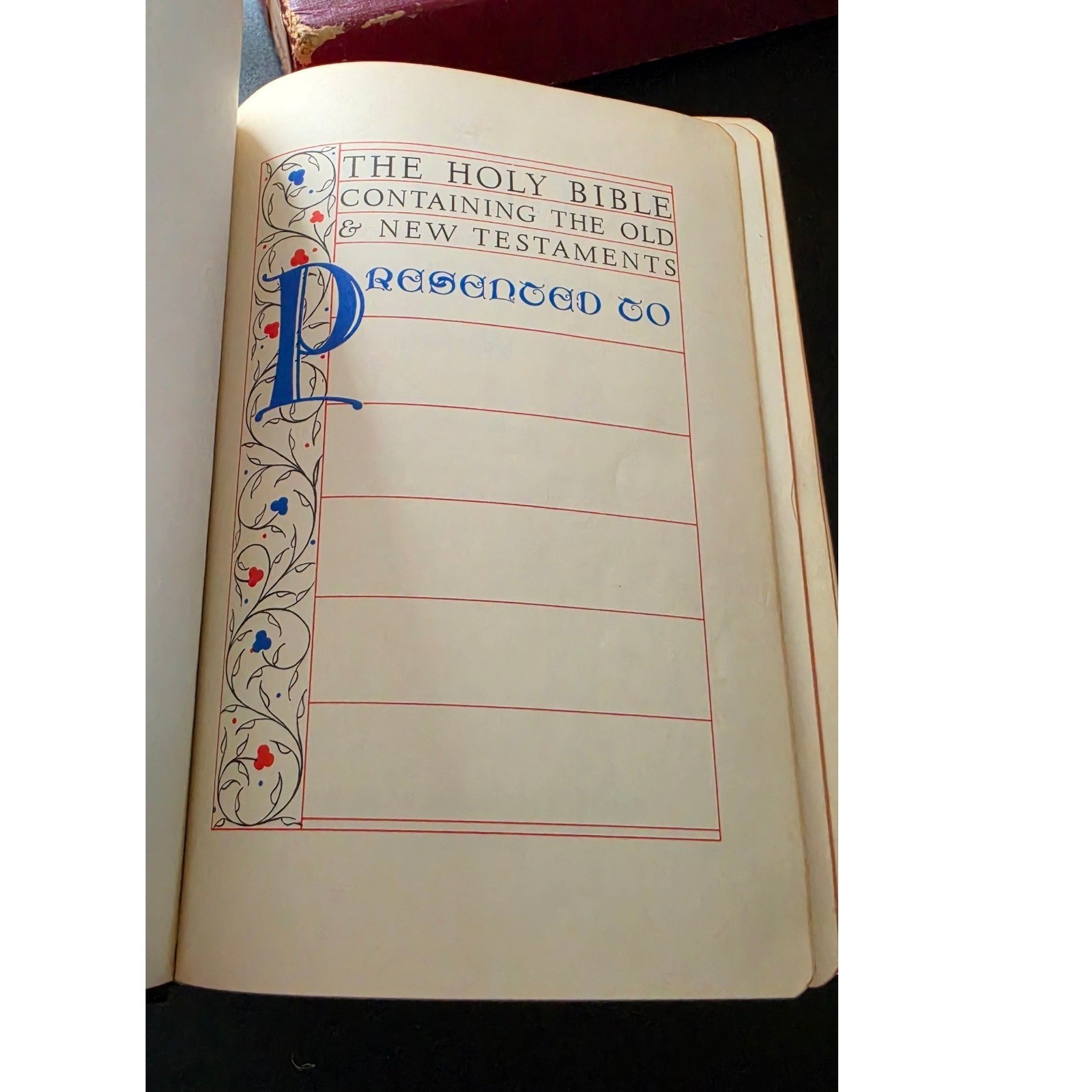 1952 WITH BOX Nelson Revised Standard Version Holy Bible 2803 Black Illustrated