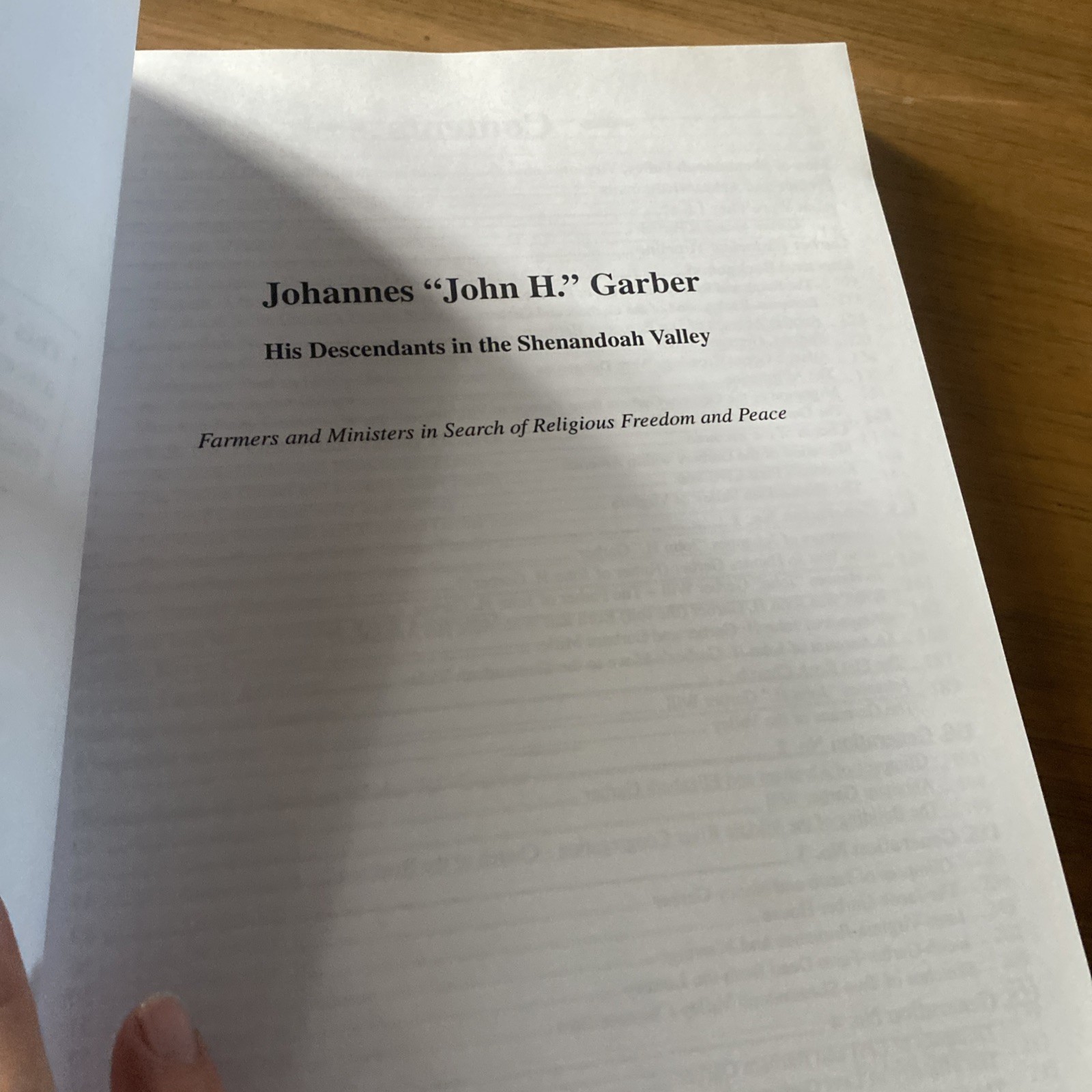 Johannes John H Garber His Descendants Shenandoah Valley Virginia Geneaology