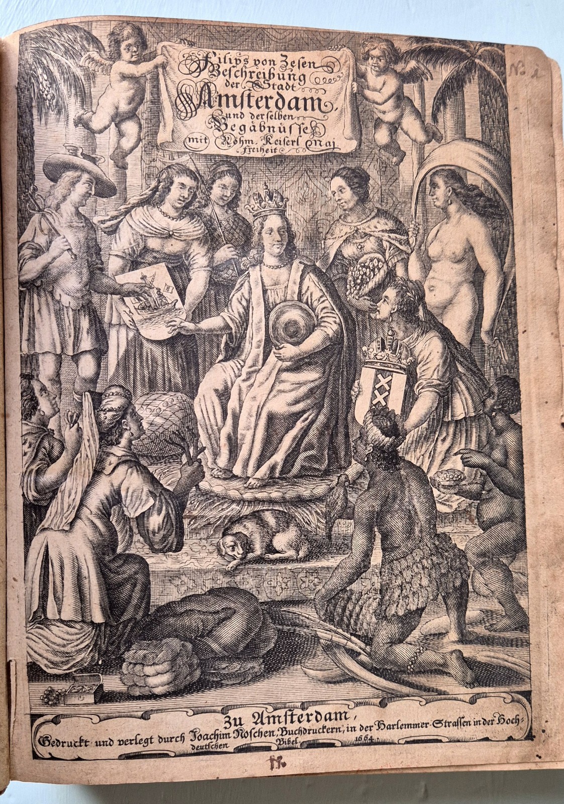 Philip von Zesen: ‘Beschreibung von der stadt Amsterdam’, 1st edition, 1664