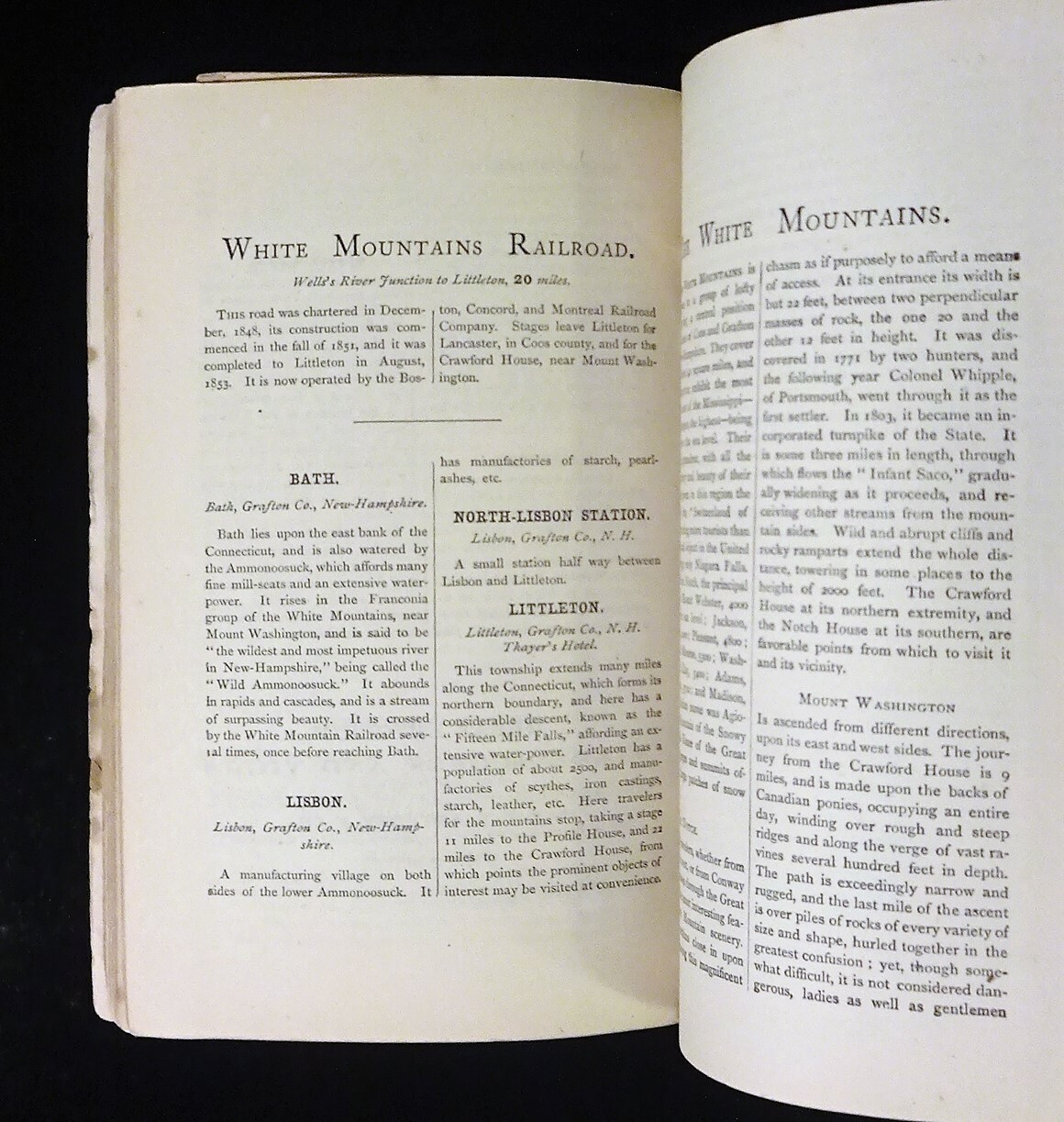 1868 Taintors Route and City Guide – New York to Boston and White Mountains, MAP