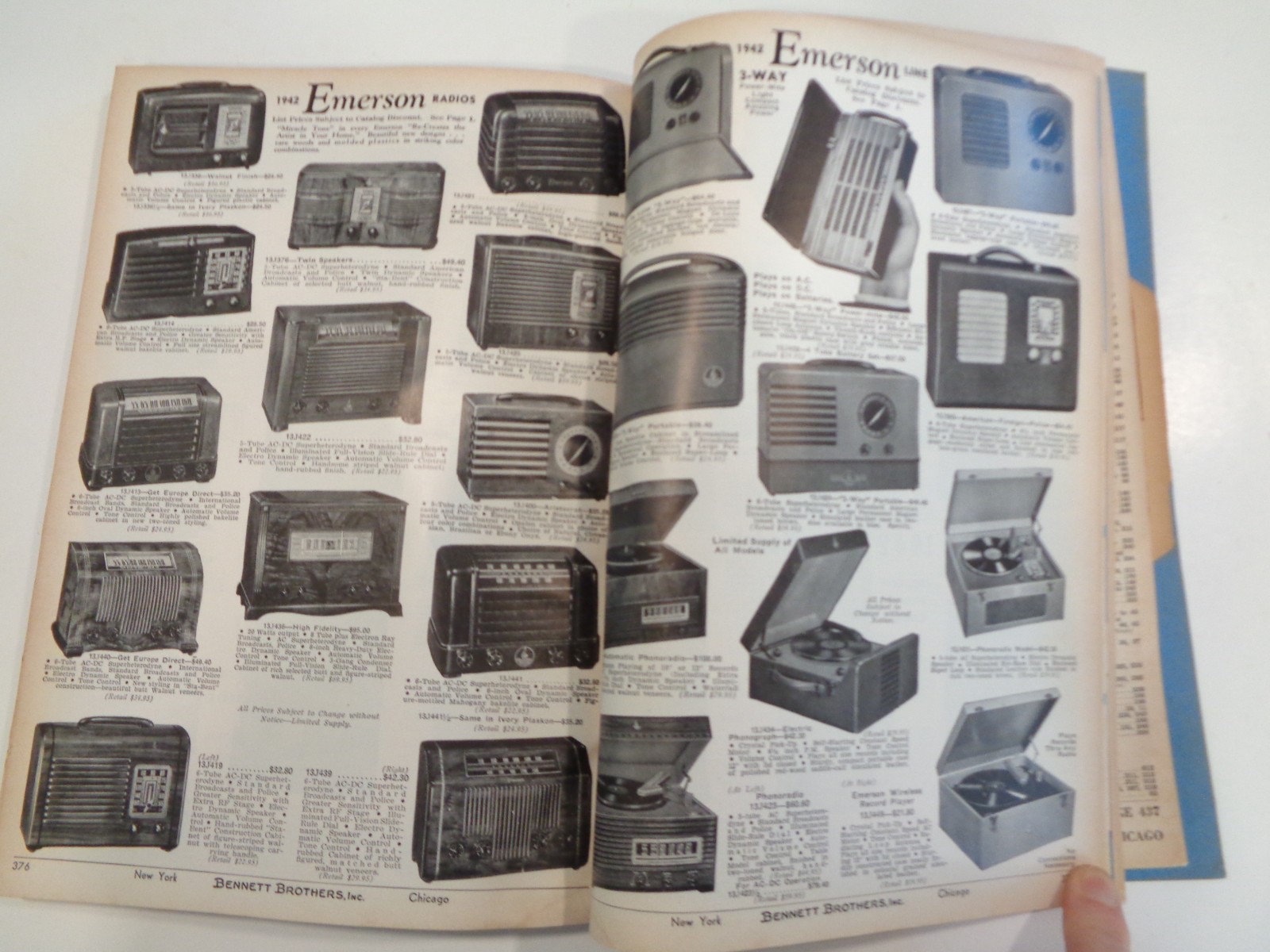 Vintage 1942 Bennett Brothers Blue Book of Quality Merchandise Catalog Jewelry