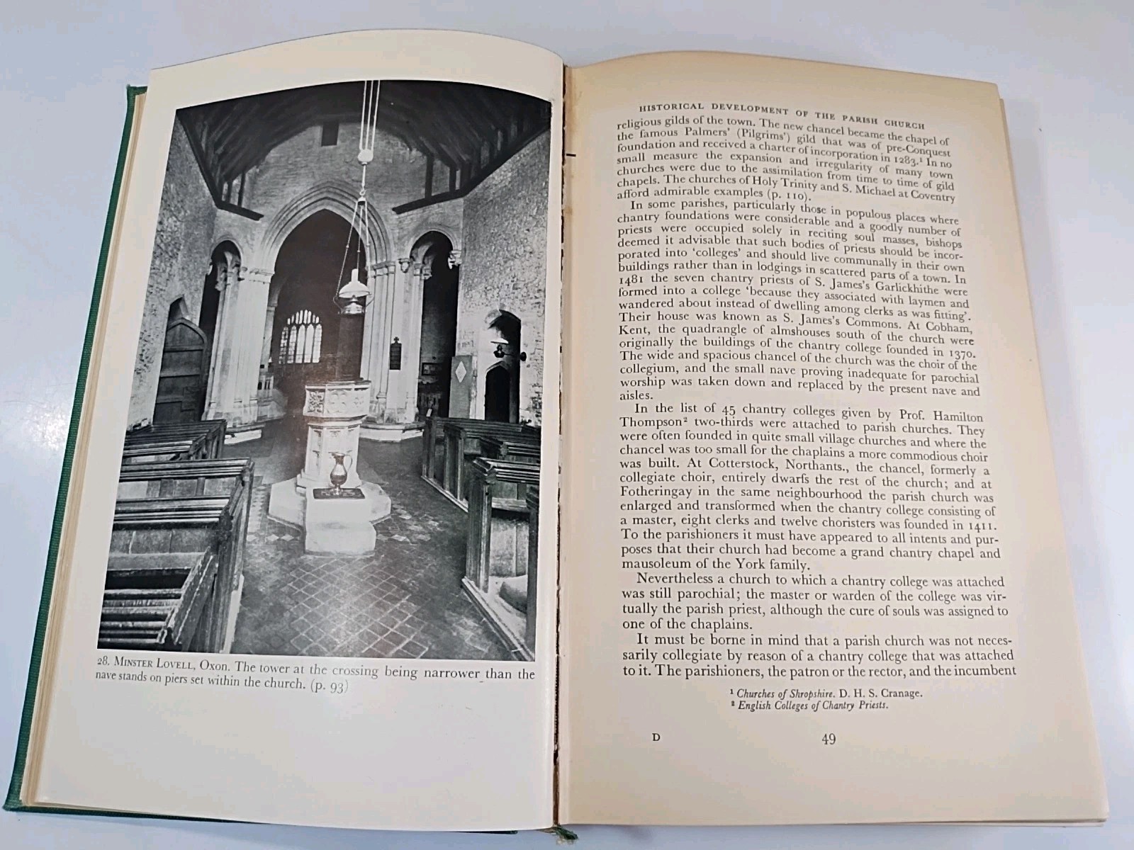 The ENGLISH MEDIAEVAL PARISH CHURCH by G H Cook 1954 1st Edition Vintage HC Book