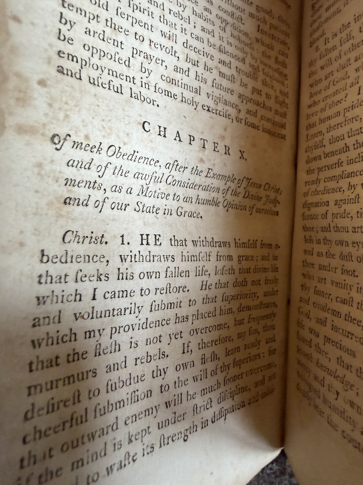 Antique 1803 Of the Imitation of Christ Prayers/Reflections in English