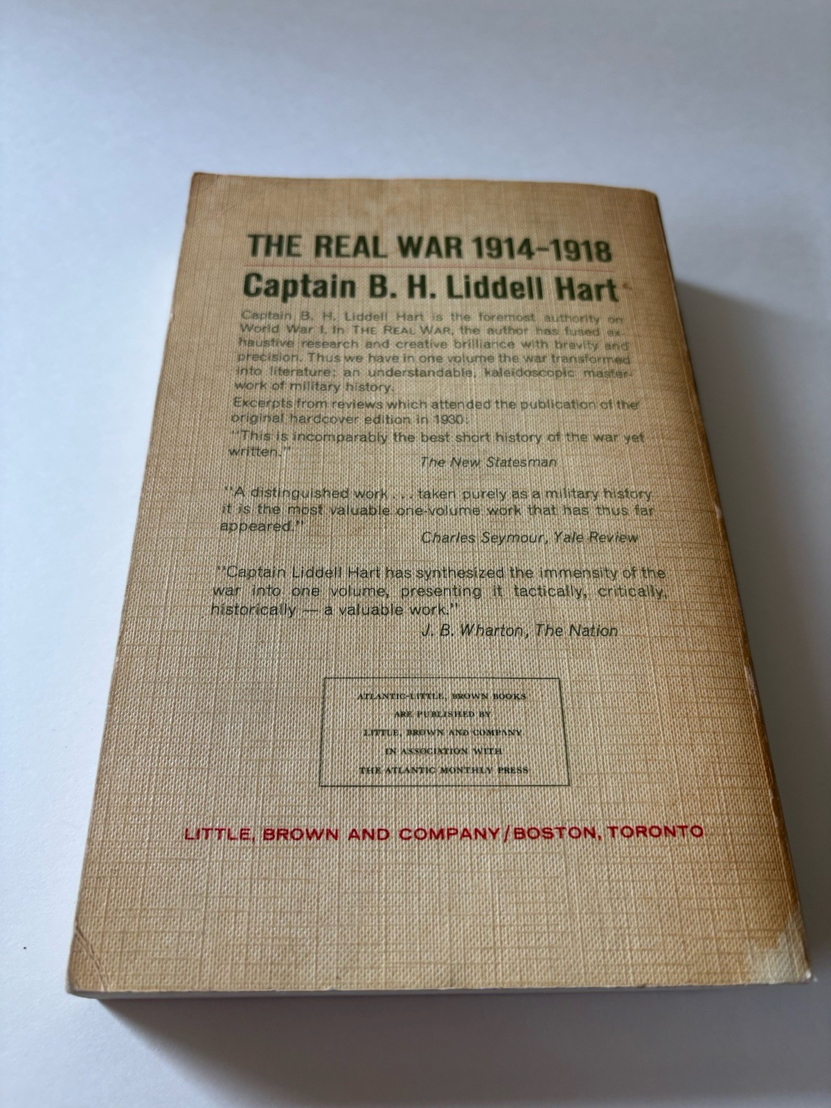 The Real War 1914-1918 Captain B. H. Liddell Hart SC 1930