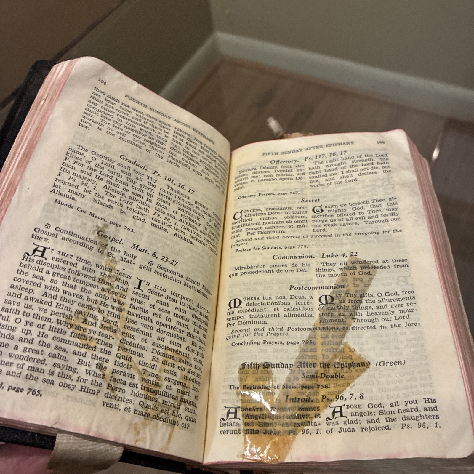 1937 The New Roman Missal Father Lasance Leather Latin English w Prayer Cards