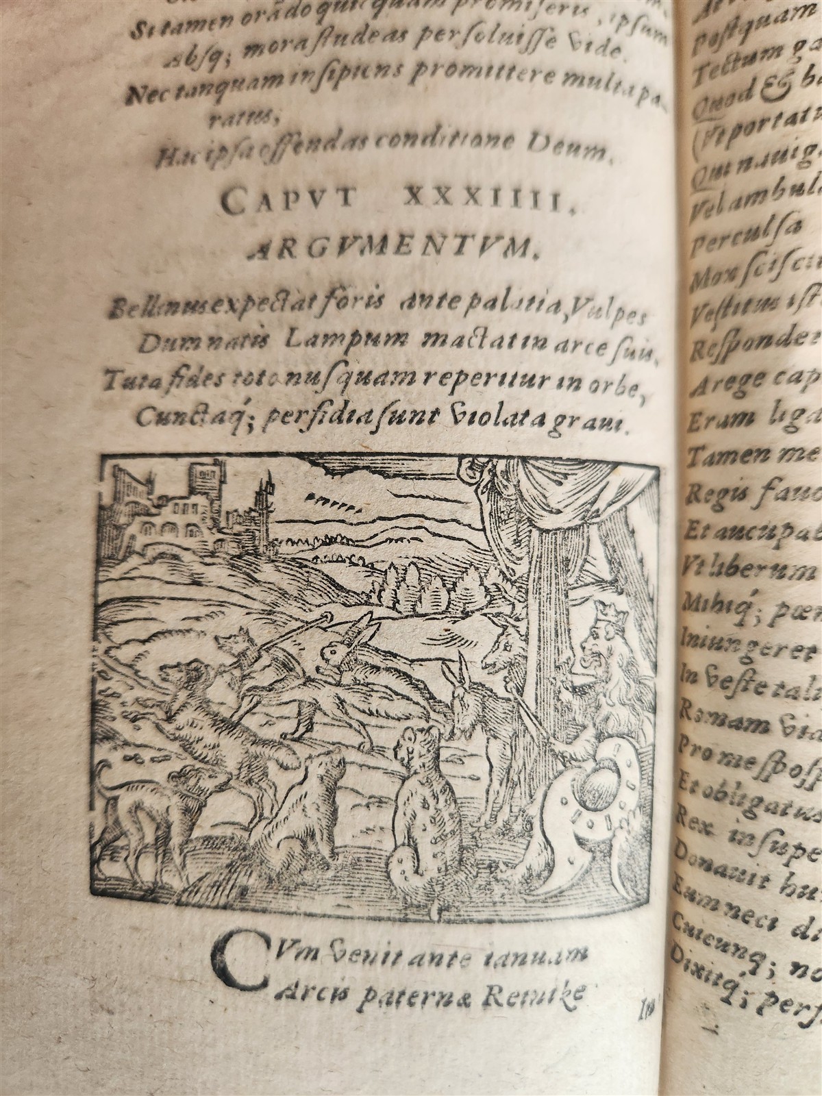 1595 REYNARD the FOX in LATIN illustrated by Jost Amman & Virgil Solis ANTIQUE