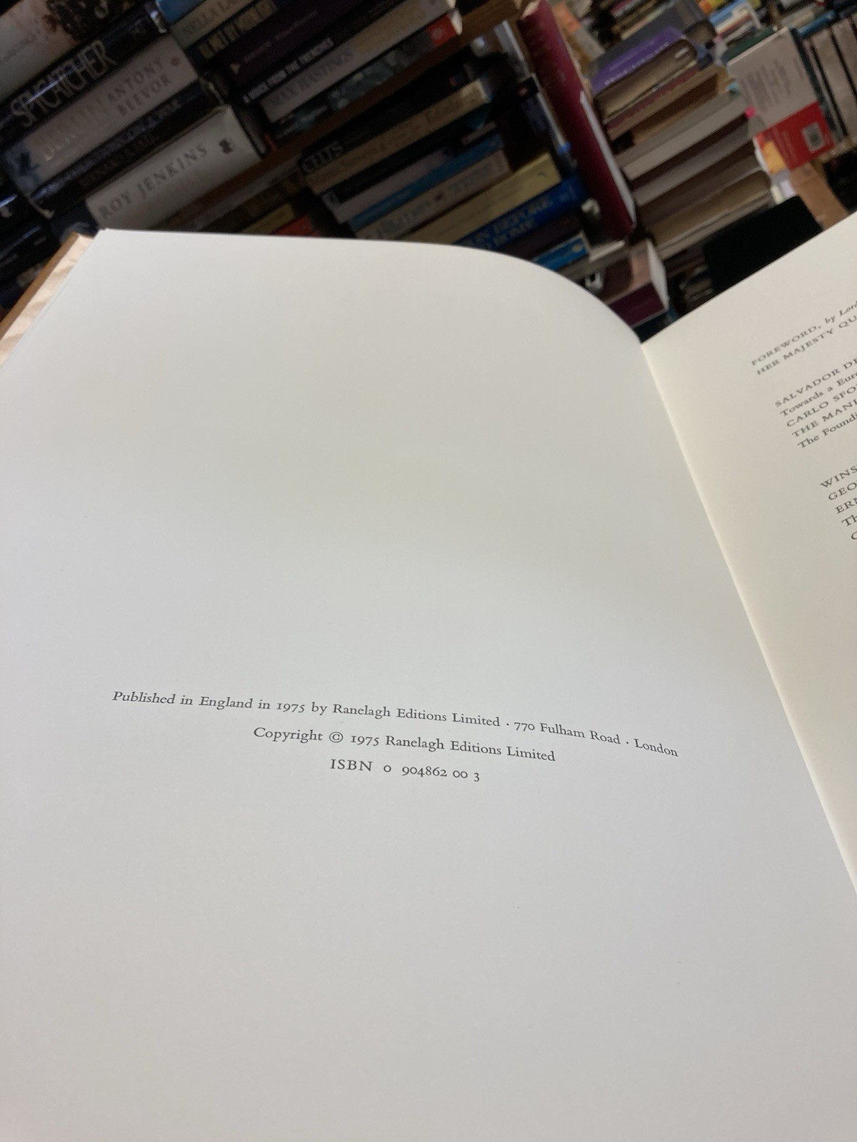 SIGNED By Jean Monnet Europe The Quest For Unity Luxury Edition 1975 In Fine
