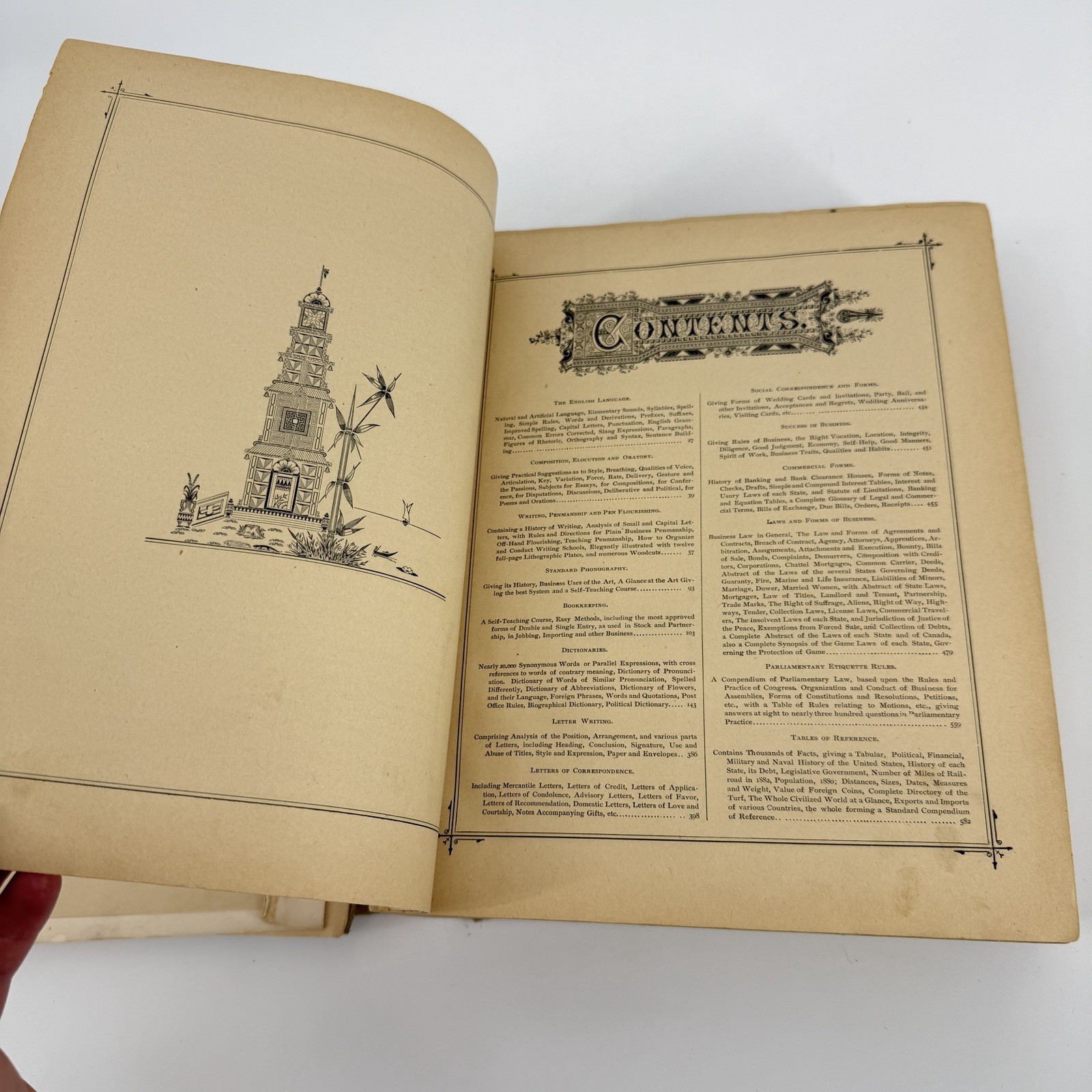 Antique 1880s Book GASKELL’S COMPENDIUM of FORMS SOCIAL LEGAL POETRY ETIQUETTE