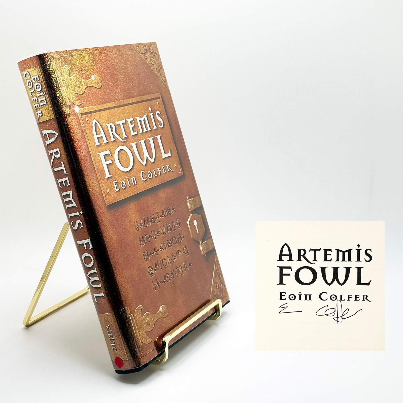 SIGNED – Artemis Fowl by Eoin Colfer – 1st Edition 1st Print 2001 Viking UK FINE